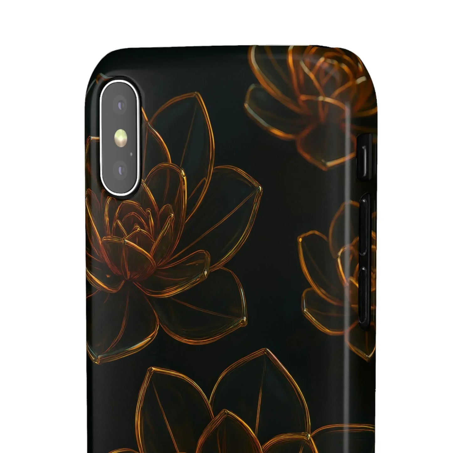 Glass Flower Phone Case for iPhone 7-16 and Galaxy S10-S24 Models