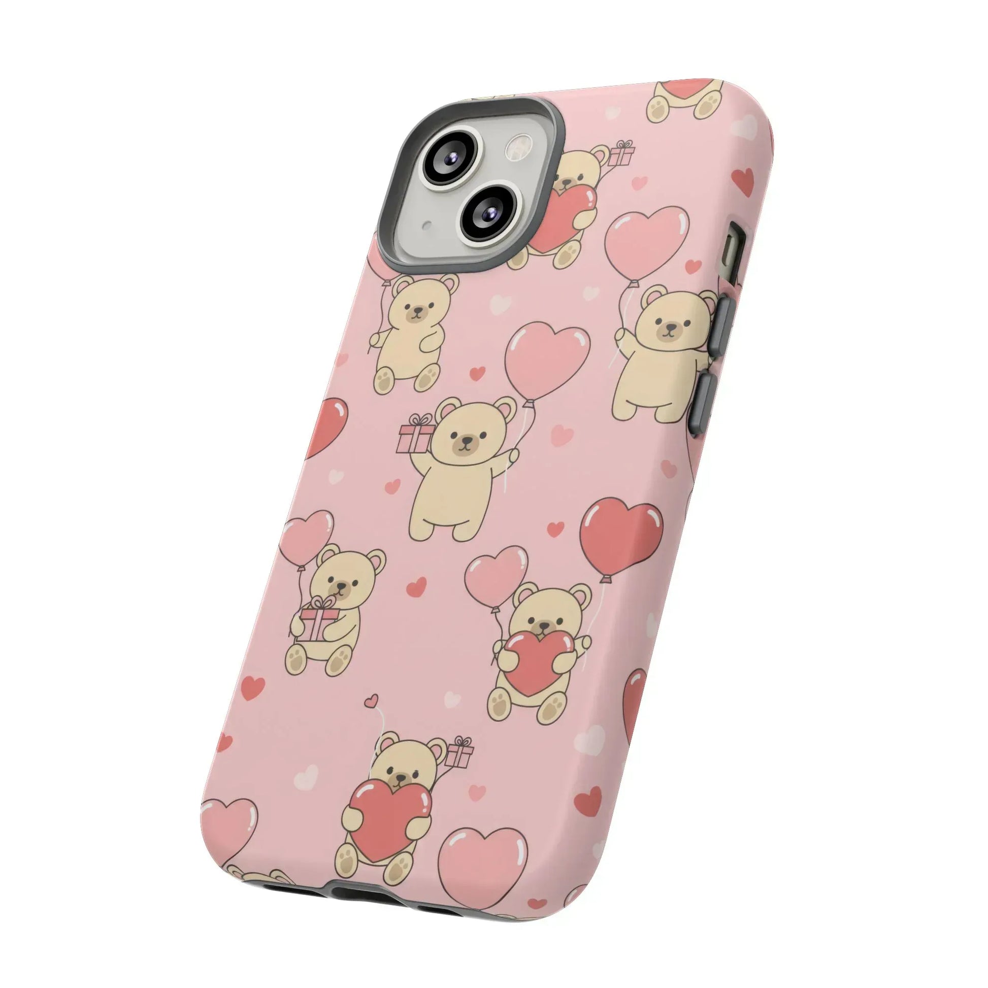 Teddy's Valentine Parade Phone Case for iPhone 11-17 and Galaxy S21-S25 - KARARMDESIGN