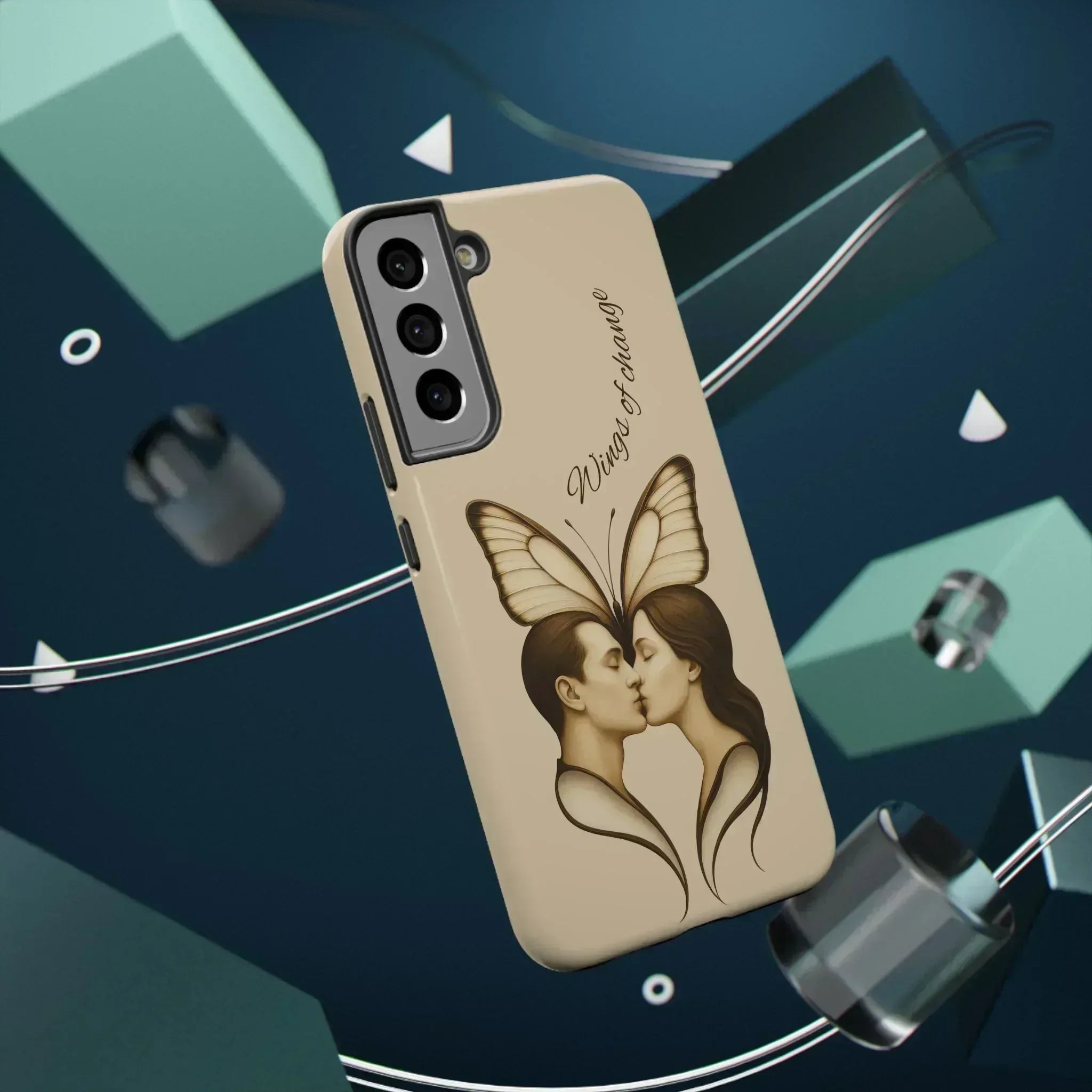 Romantic Butterfly Couple Phone Case for iPhone 12-16 and Galaxy S21-S22 - KARARMDESIGN
