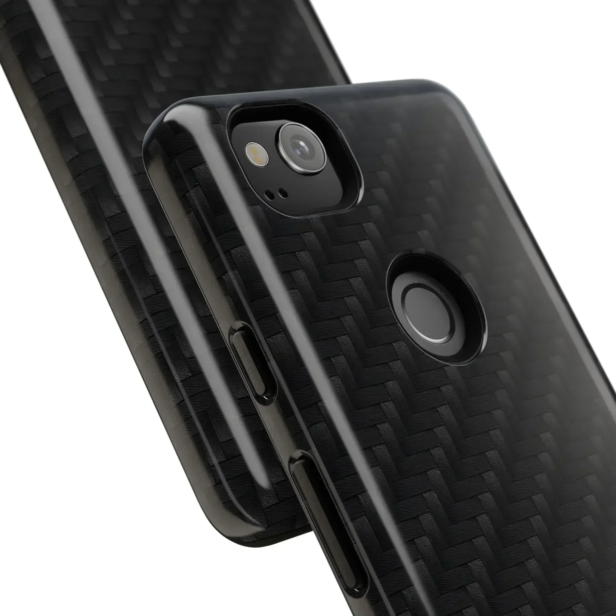 Black Carbon Phone Case for iPhone 8-16 and Google Pixel up to 9 - KARARMDESIGN