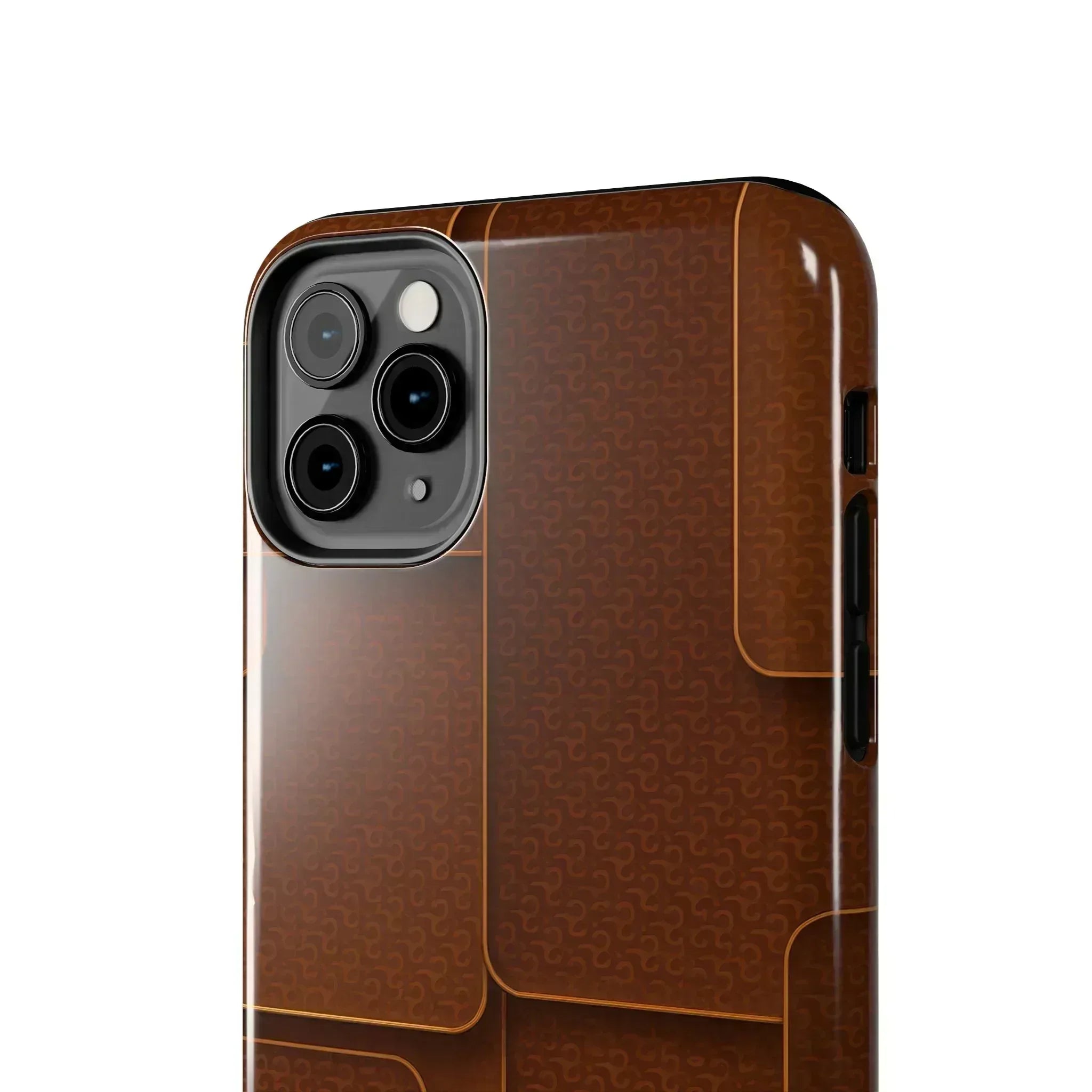 Textured Brown Phone Case for iPhone 7-16 and Samsung Galaxy S21-S24 - KARARMDESIGN
