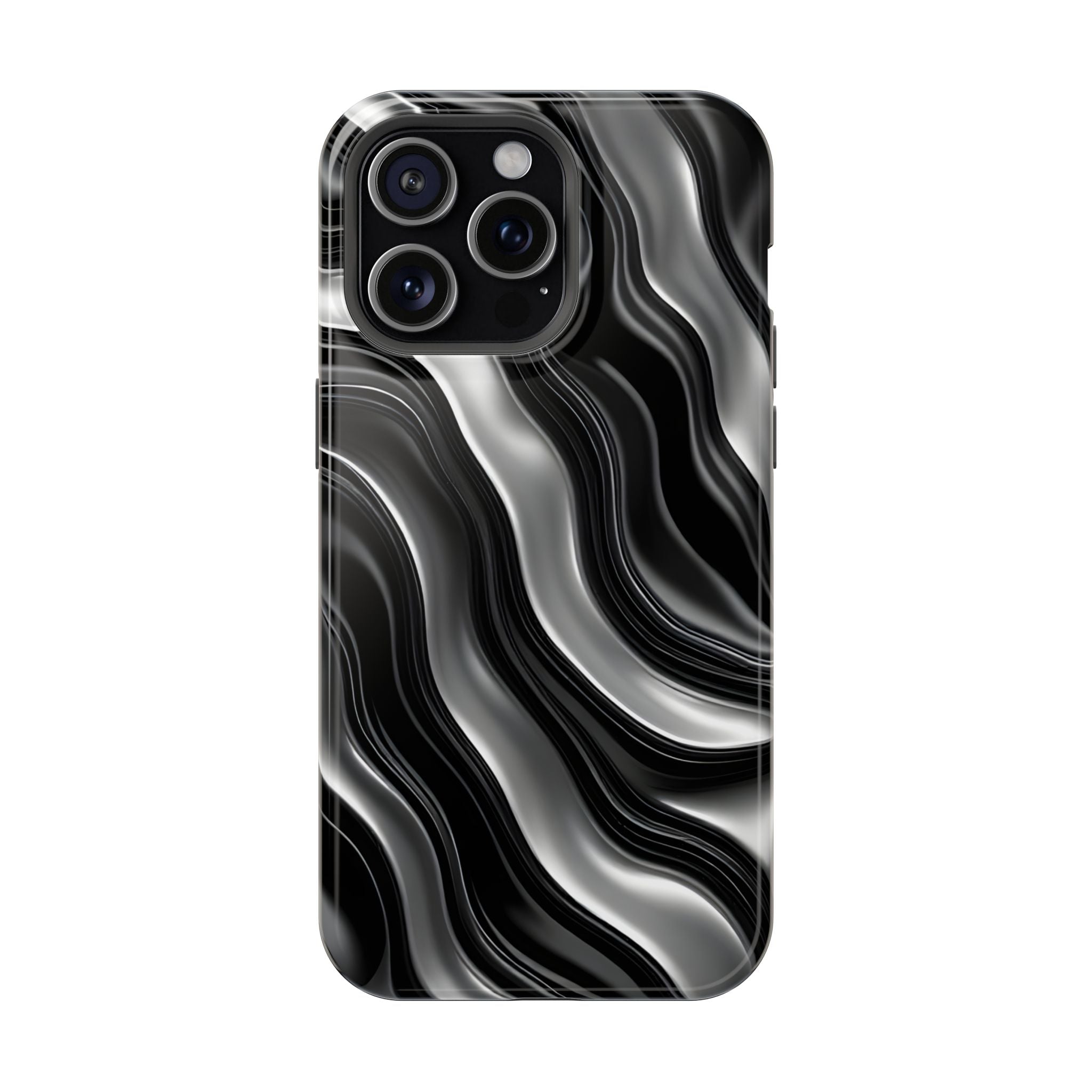 Wavy Illusion Marble Phone Case for iPhone 13-17