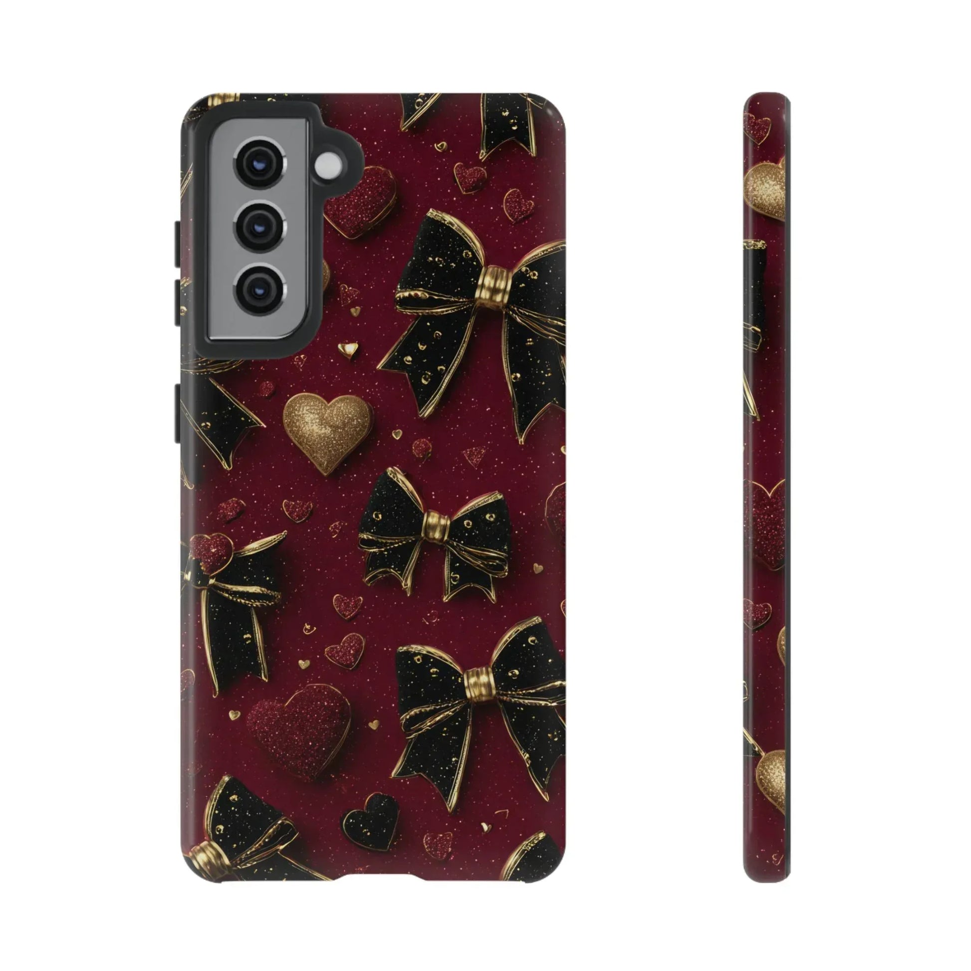 Velvet Valentine Charm Phone Case for iPhone 11-17 and Galaxy S10-S25 - KARARMDESIGN