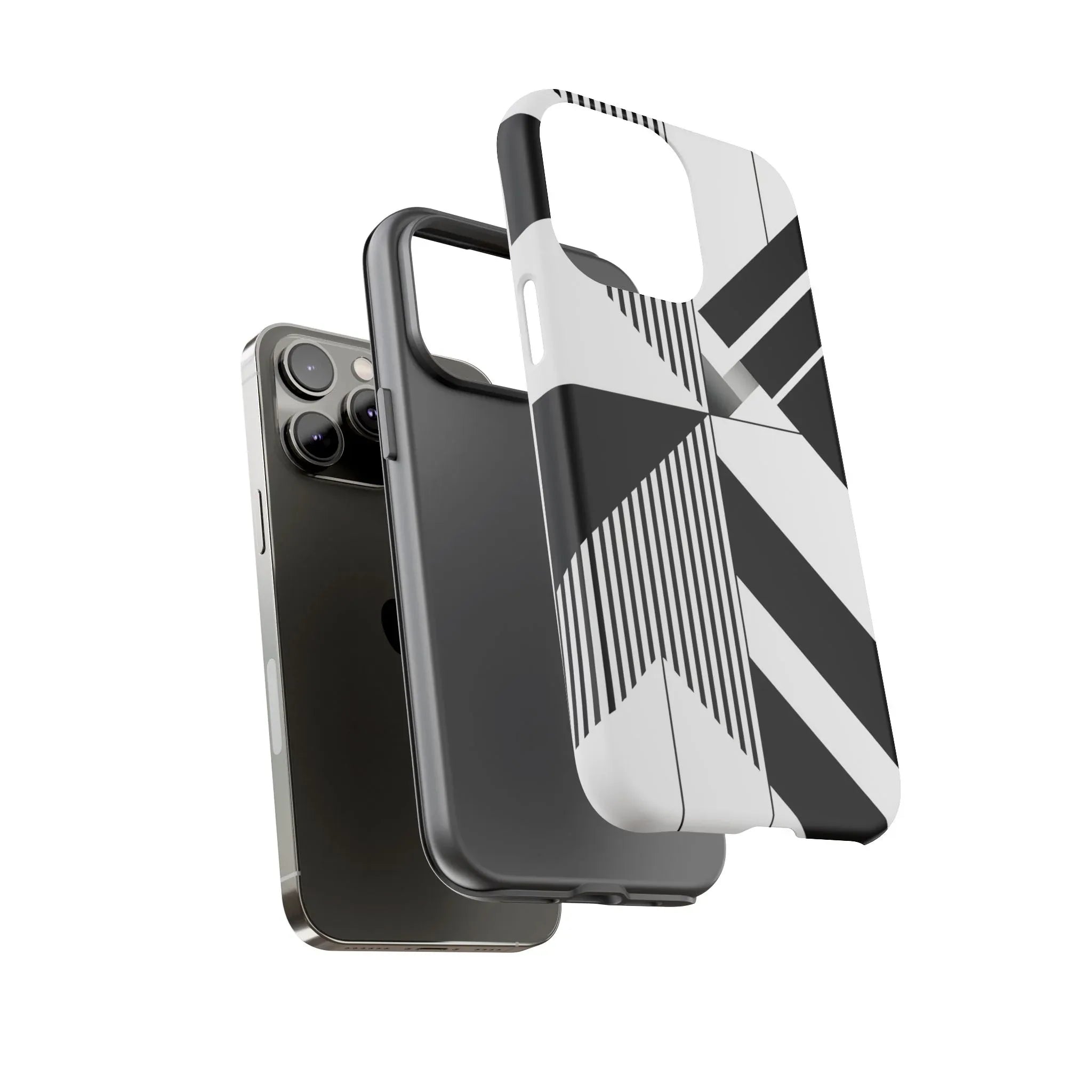 Monochrome Tough Phone Case for iPhone 11-16 and Galaxy S20–S25 - KARARMDESIGN