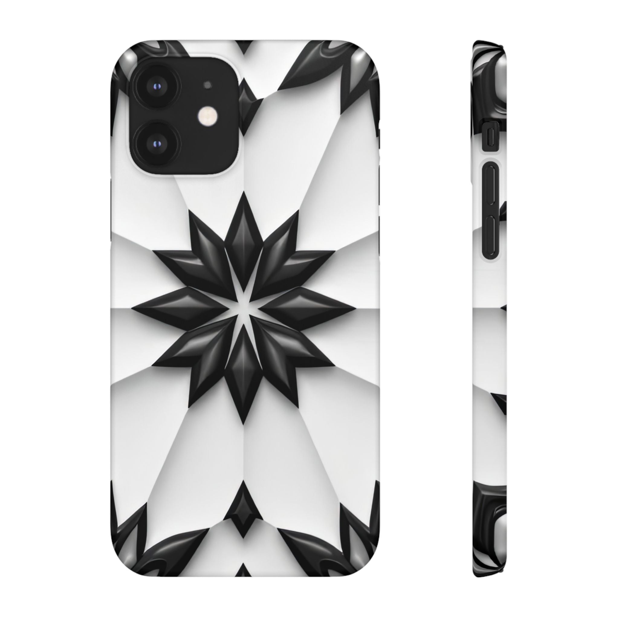 Black & White Geometric Snap Case for iPhone & Samsung Galaxy