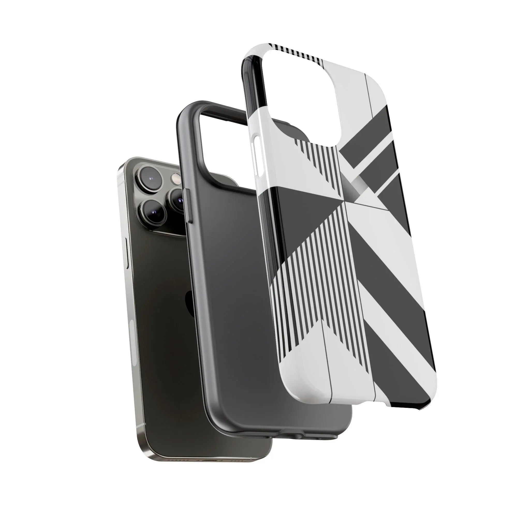 Monochrome Tough Phone Case for iPhone 11-16 and Galaxy S20–S25 - KARARMDESIGN