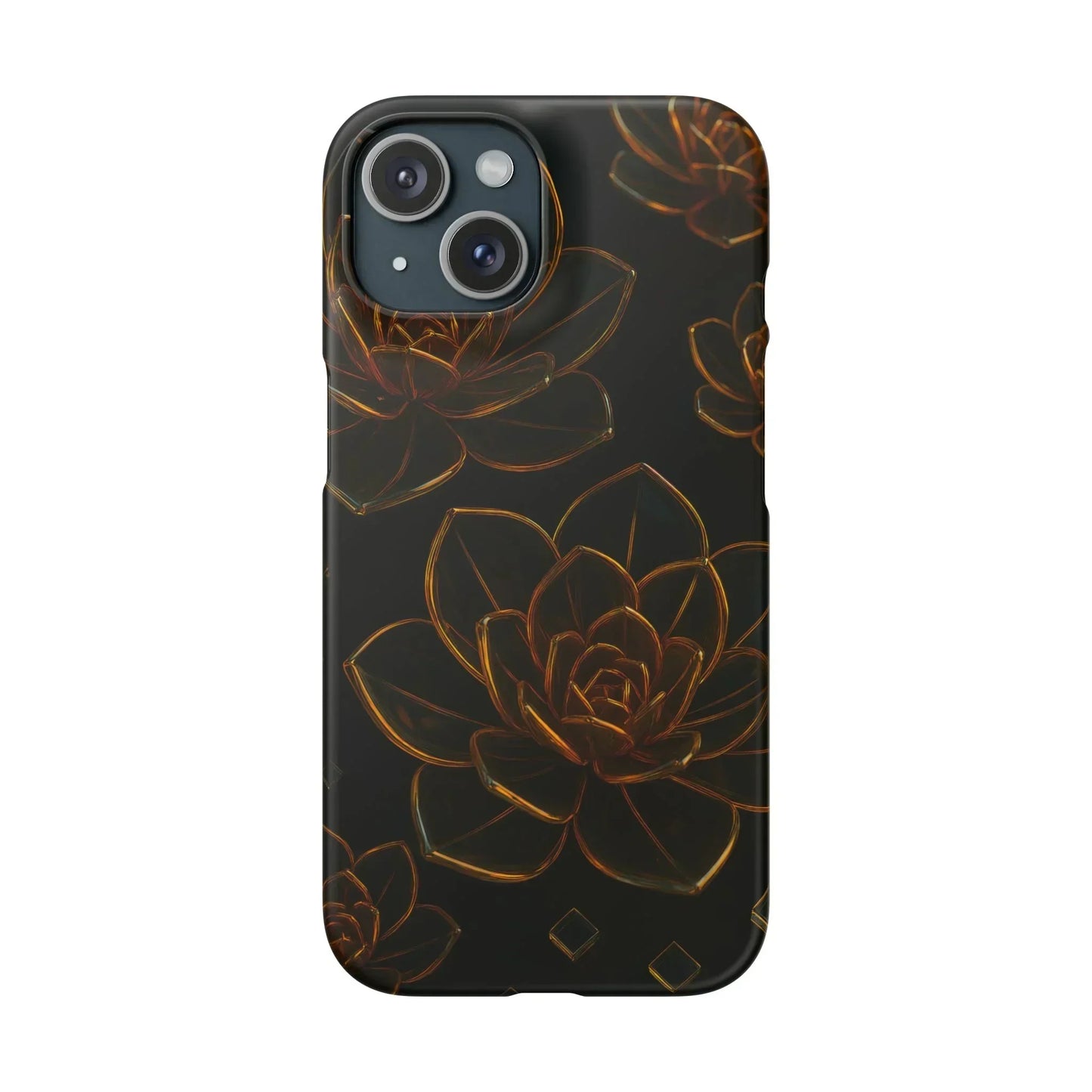 Glass Flower Phone Case for iPhone 7-16 and Galaxy S10-S24 Models