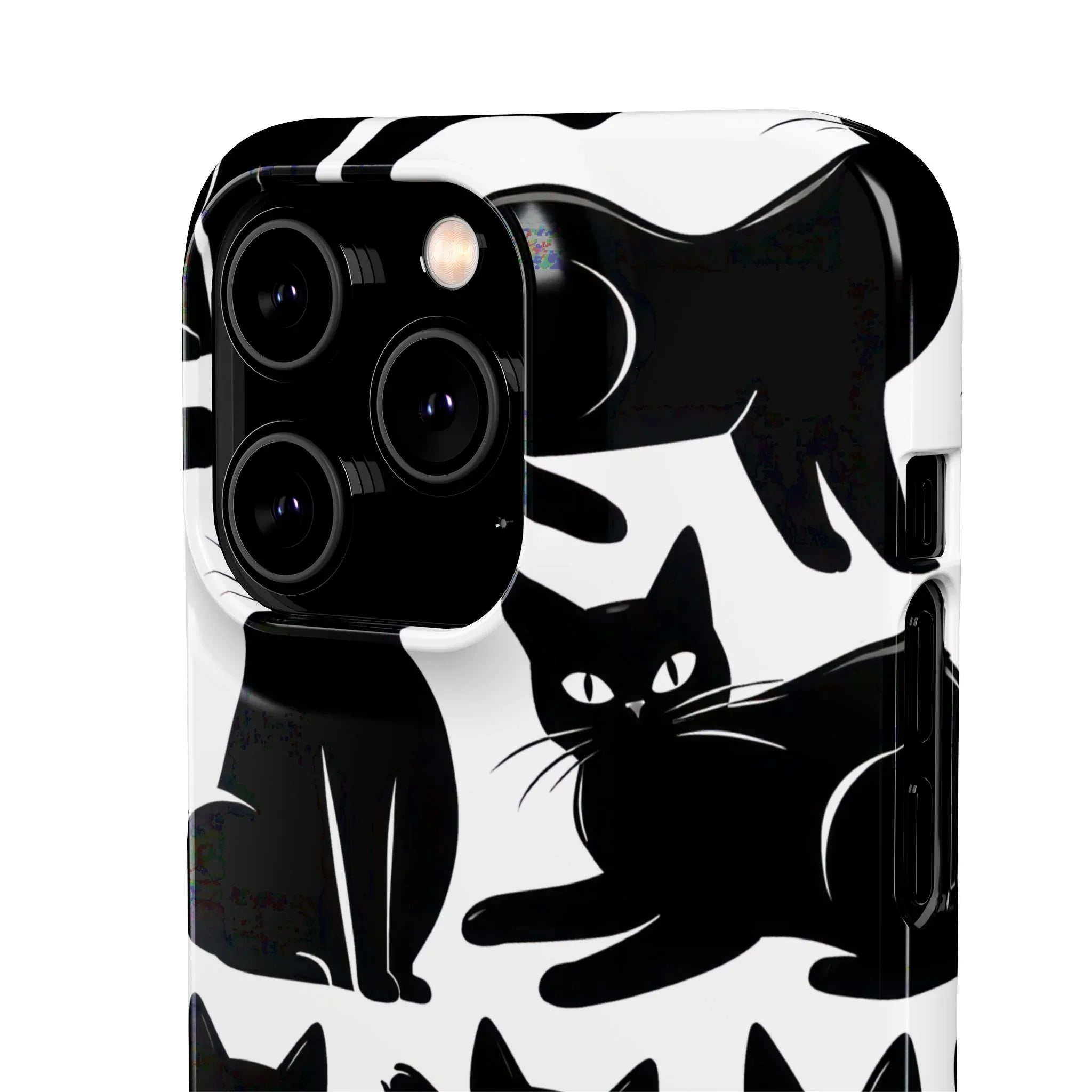 Black Cats Phone Case for iPhone 11-17 and Galaxy S20-S25 - KARARMDESIGN