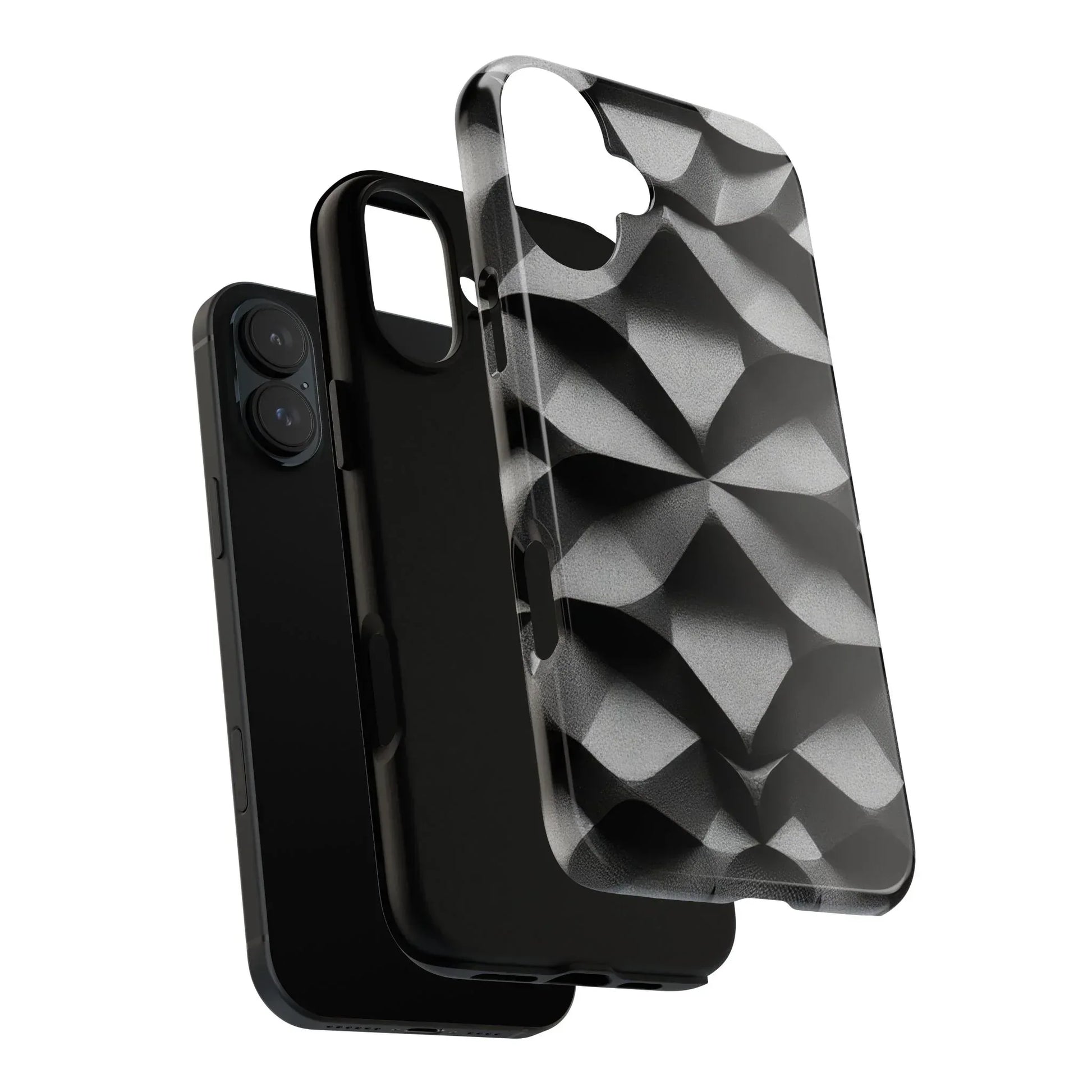 3D Geometric Phone Case for iPhone 8–17 - KARARMDESIGN