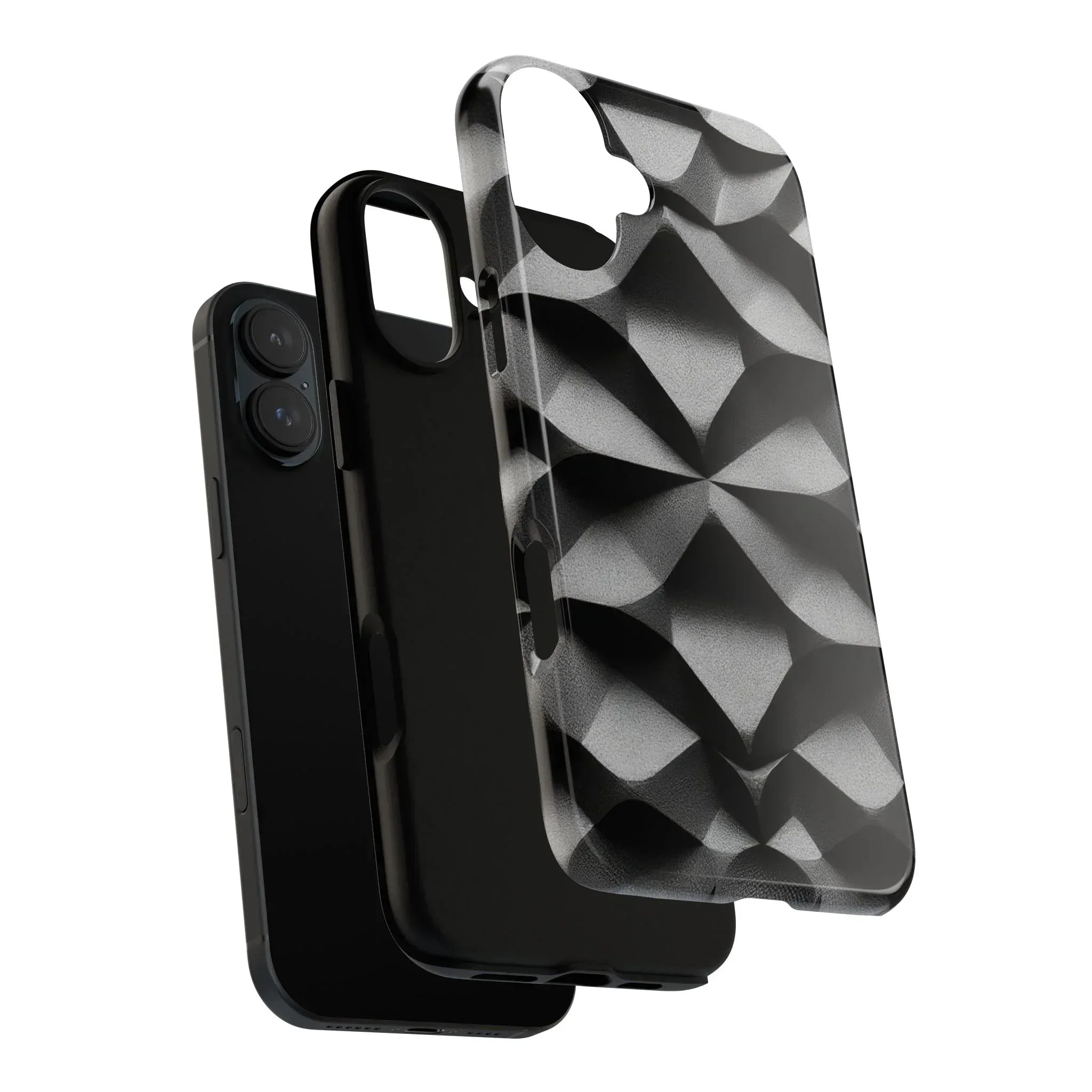 3D Geometric Phone Case for iPhone 8–17 - KARARMDESIGN