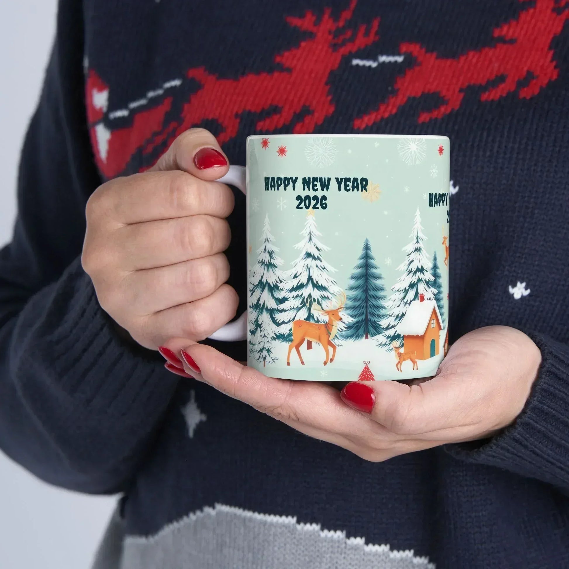 New Year Vibes Ceramic Mug, (11oz, 15oz) - KARARMDESIGN