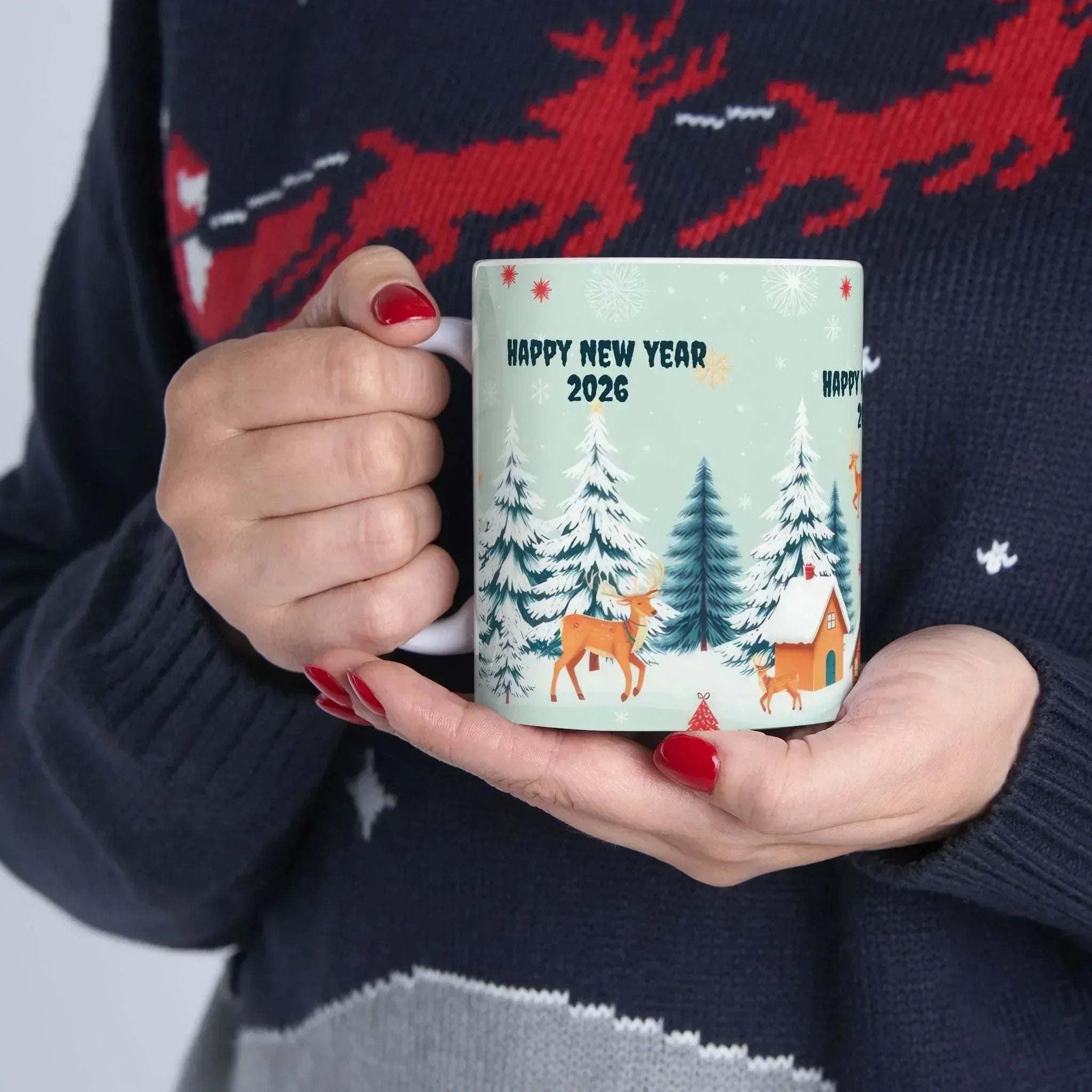 New Year Vibes Ceramic Mug, (11oz, 15oz) - KARARMDESIGN
