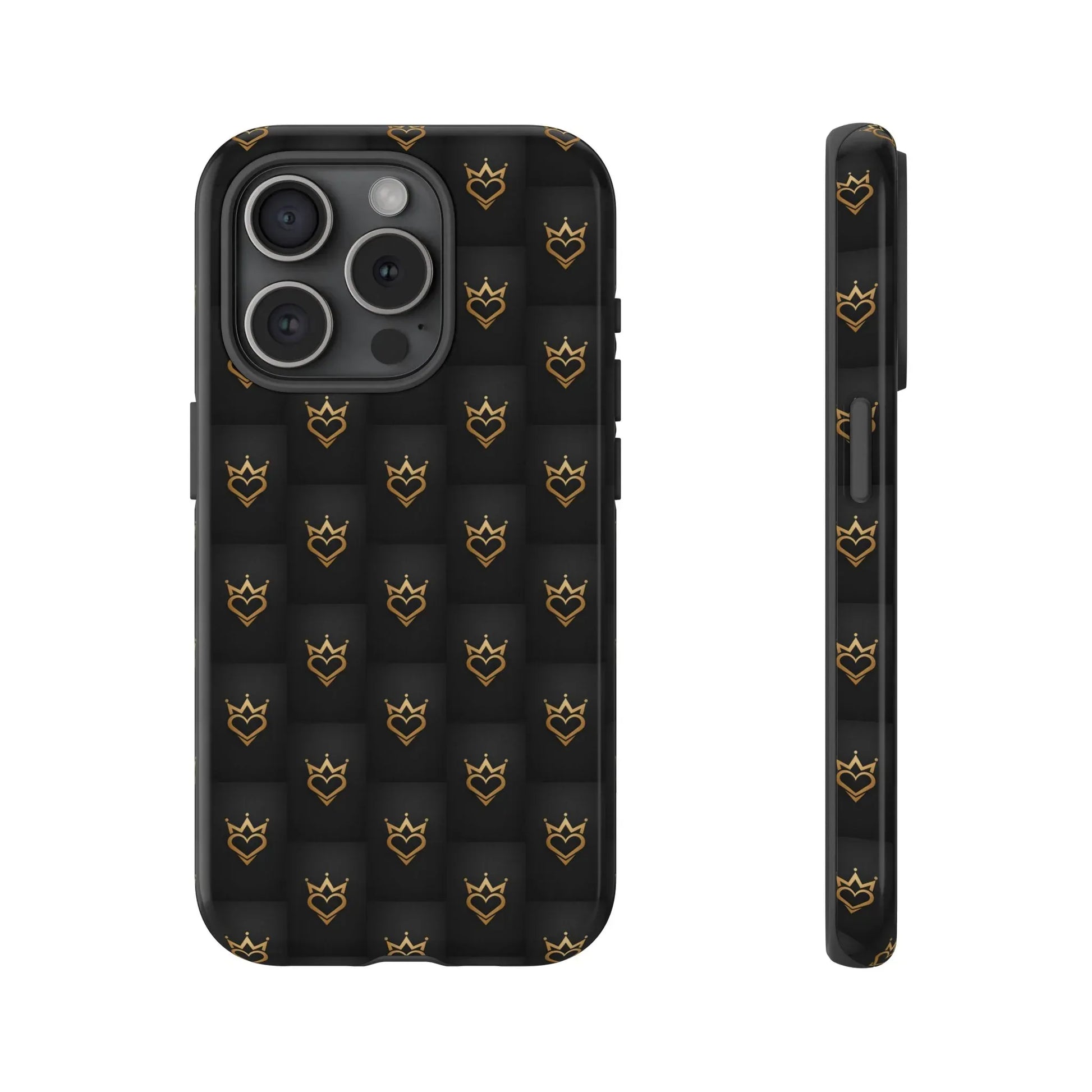 Crowned Heart Doodle Phone Case for iPhone 11-17 & Galaxy S10-S25 - KARARMDESIGN