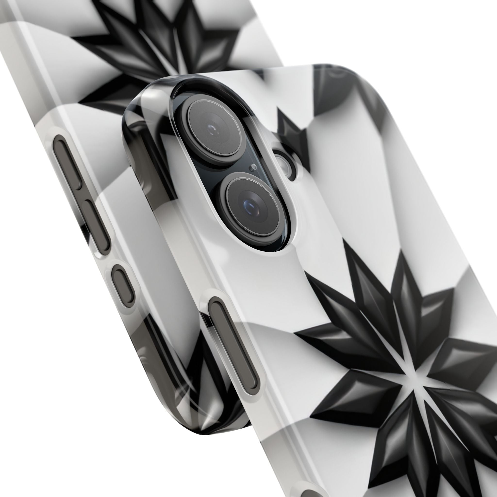 Black & White Geometric Snap Case for iPhone & Samsung Galaxy