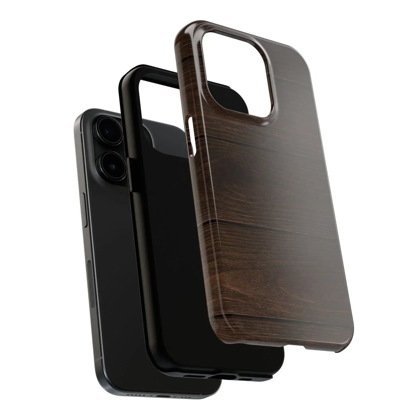 Dark Wood Grain Phone Case for iPhone and Galaxy - KarArmDesign