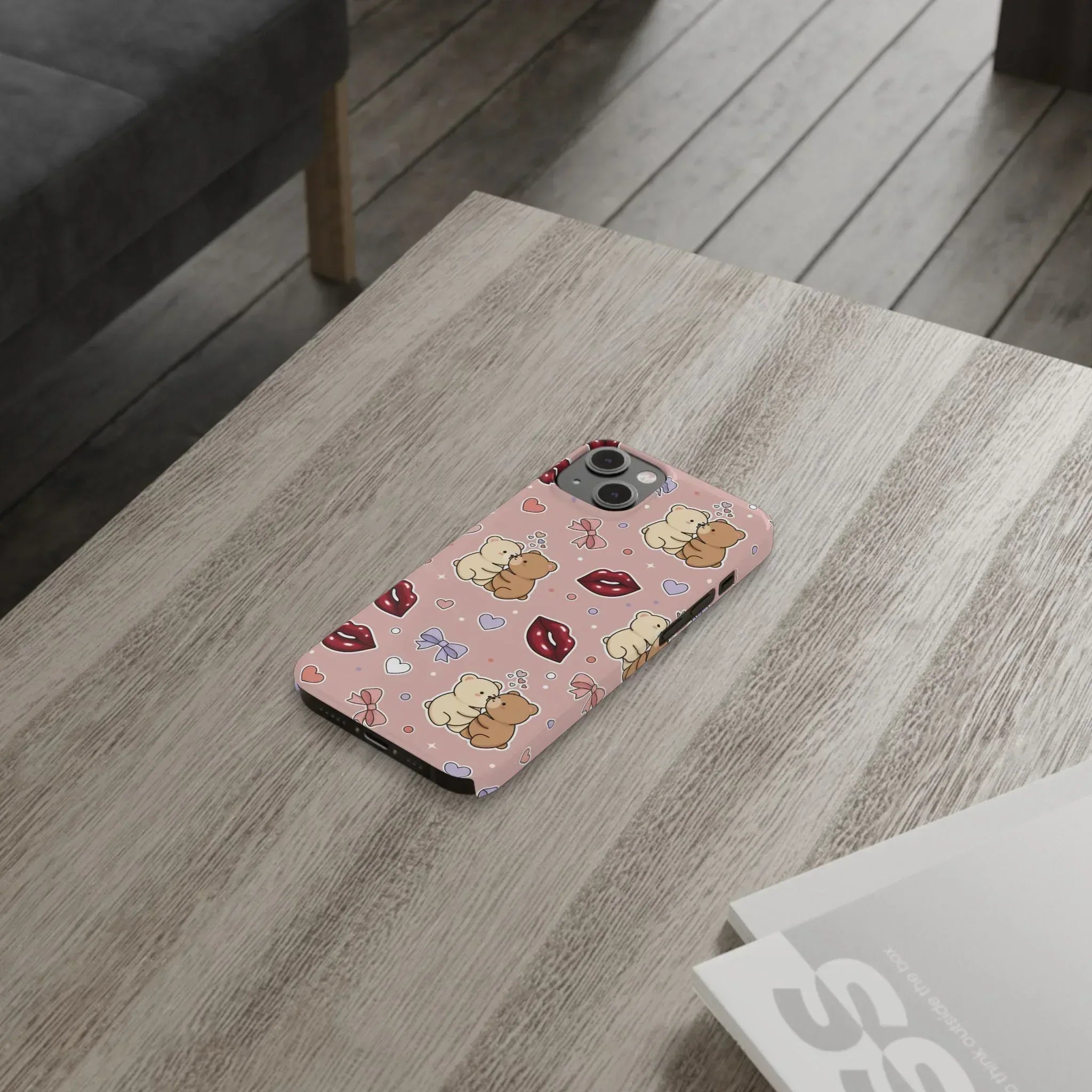 Bear Hug Bliss Phone Case for iPhone 11-17 - KARARMDESIGN