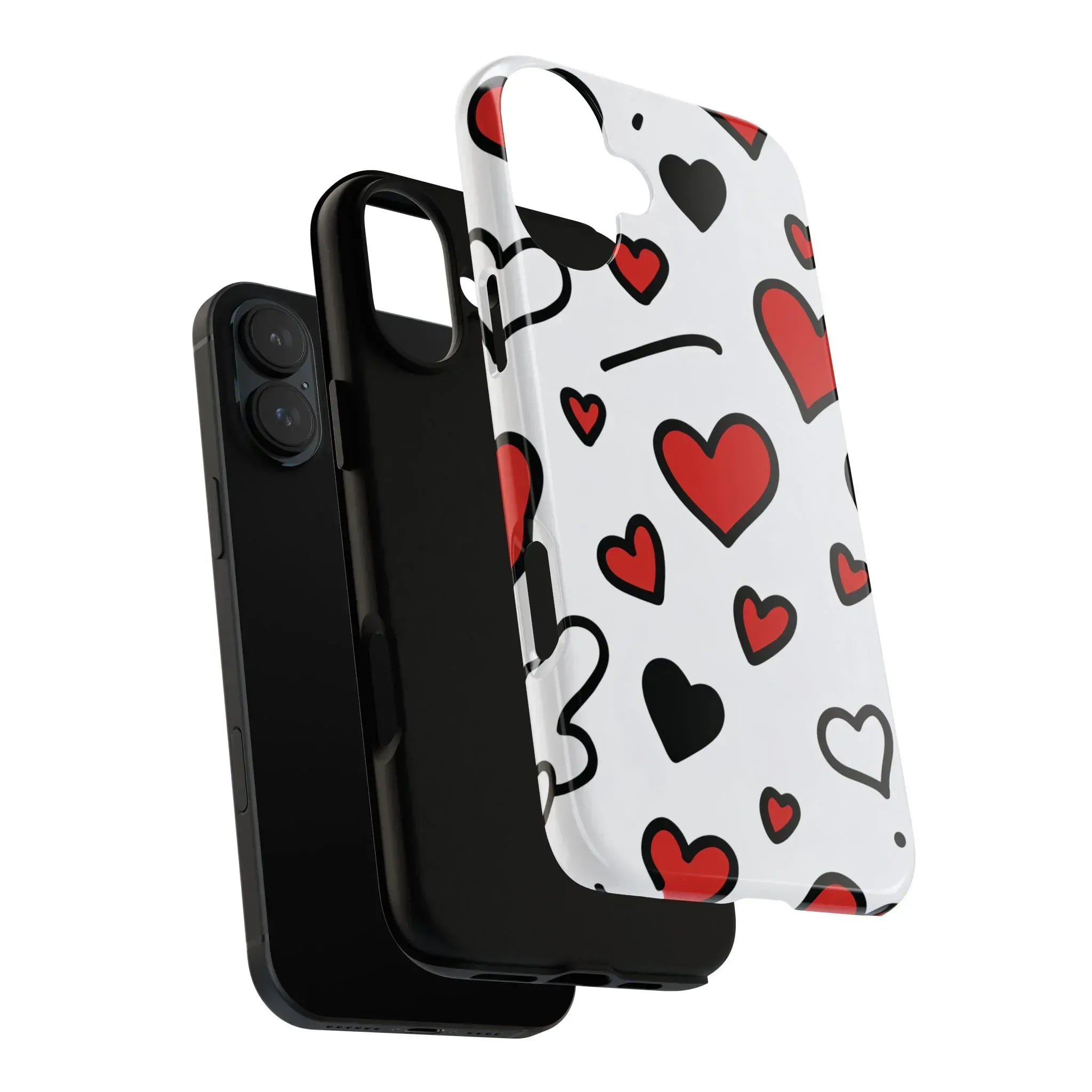 Scattered Hearts Phone Case for iPhone 11-17 and Galaxy S10-S25 - KARARMDESIGN