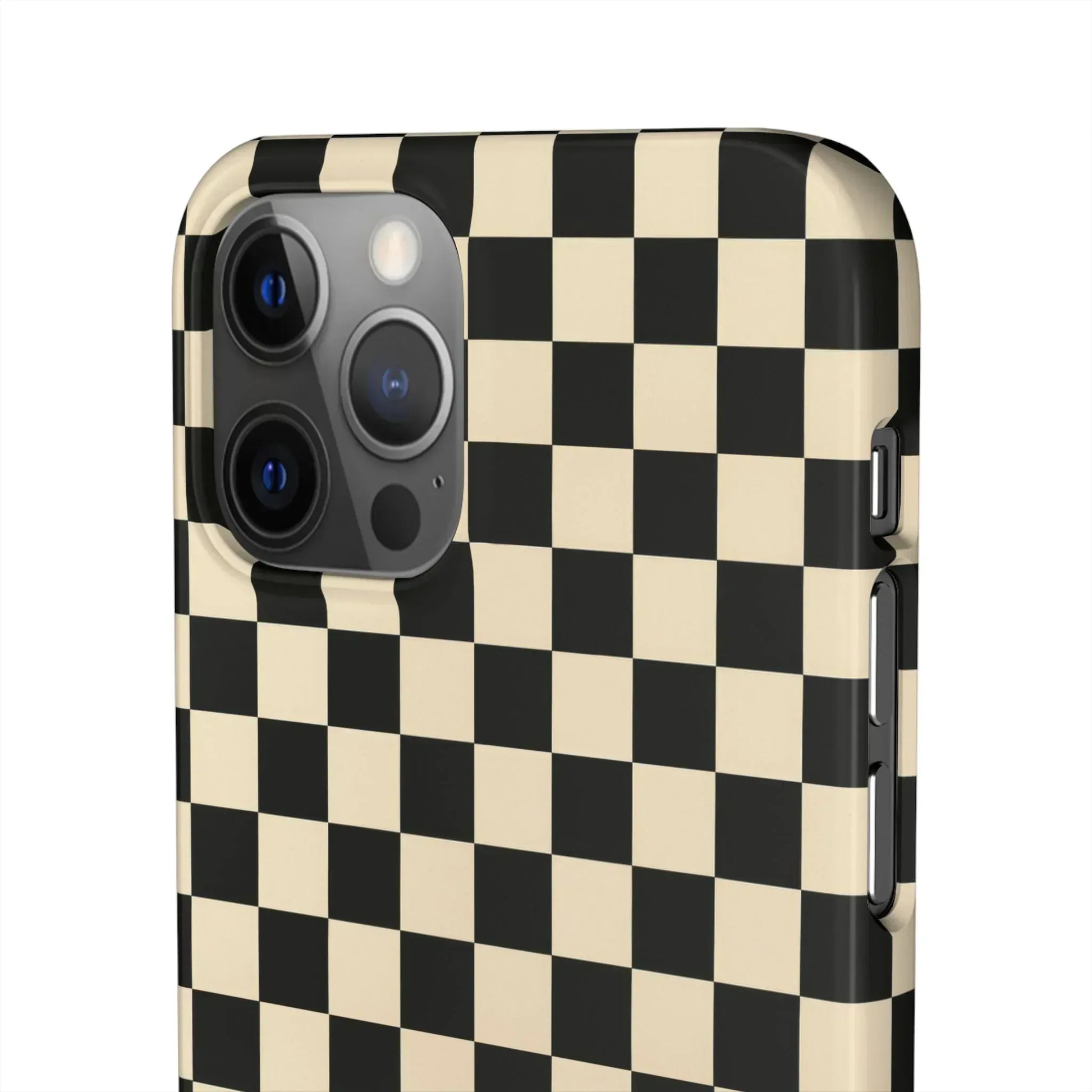 Stylish Matte Checker Phone Case for iPhone 11-17 and Galaxy S20-S25 - KARARMDESIGN