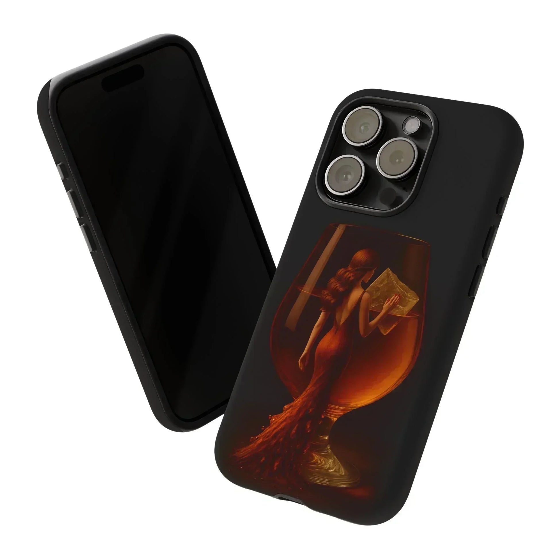 Elegant Midnight Lady Phone Case for iPhone 8-16 and Google Pixel up to 9 Models - KarArmDesign