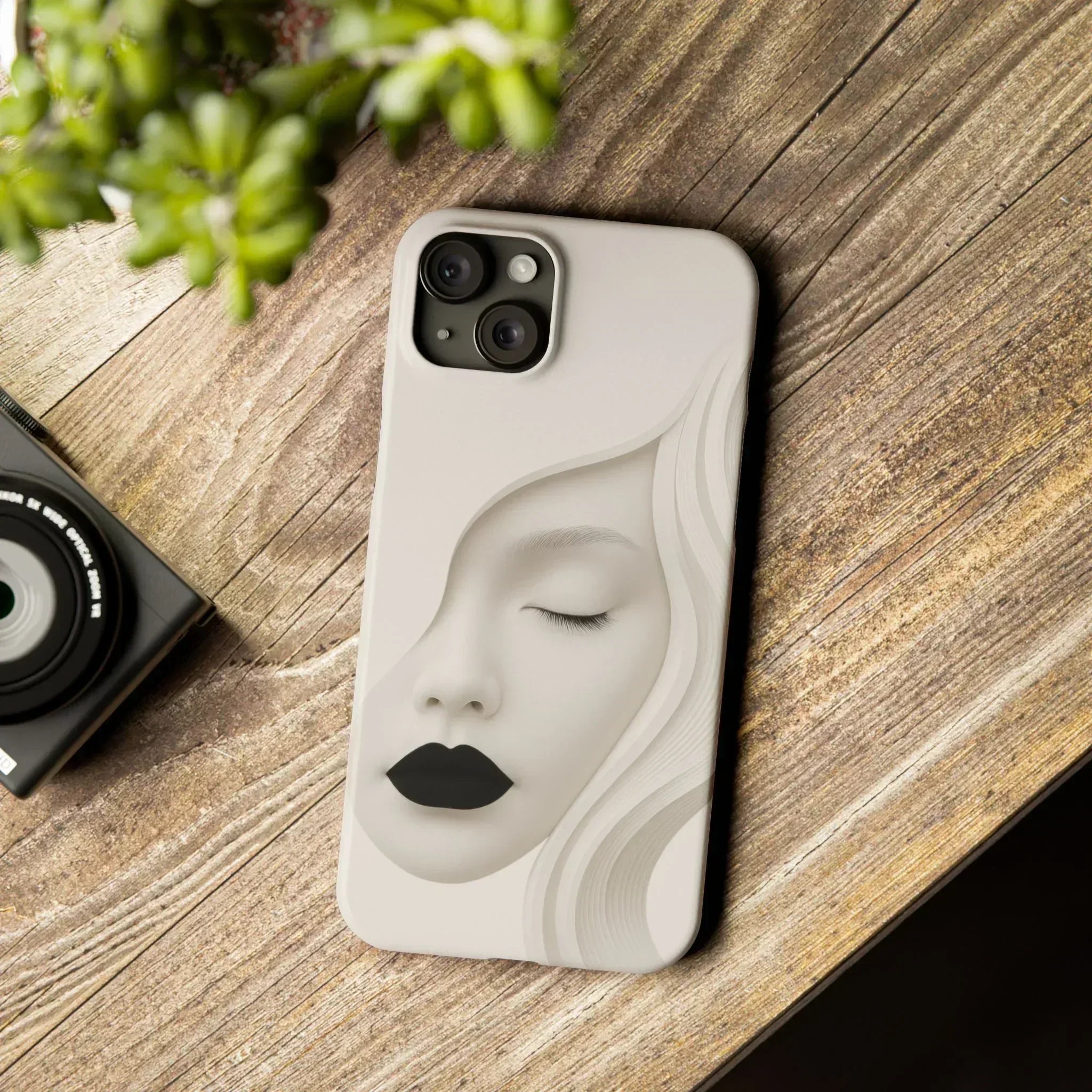Minimalist Face Phone Case for iPhone 11-17 - KARARMDESIGN