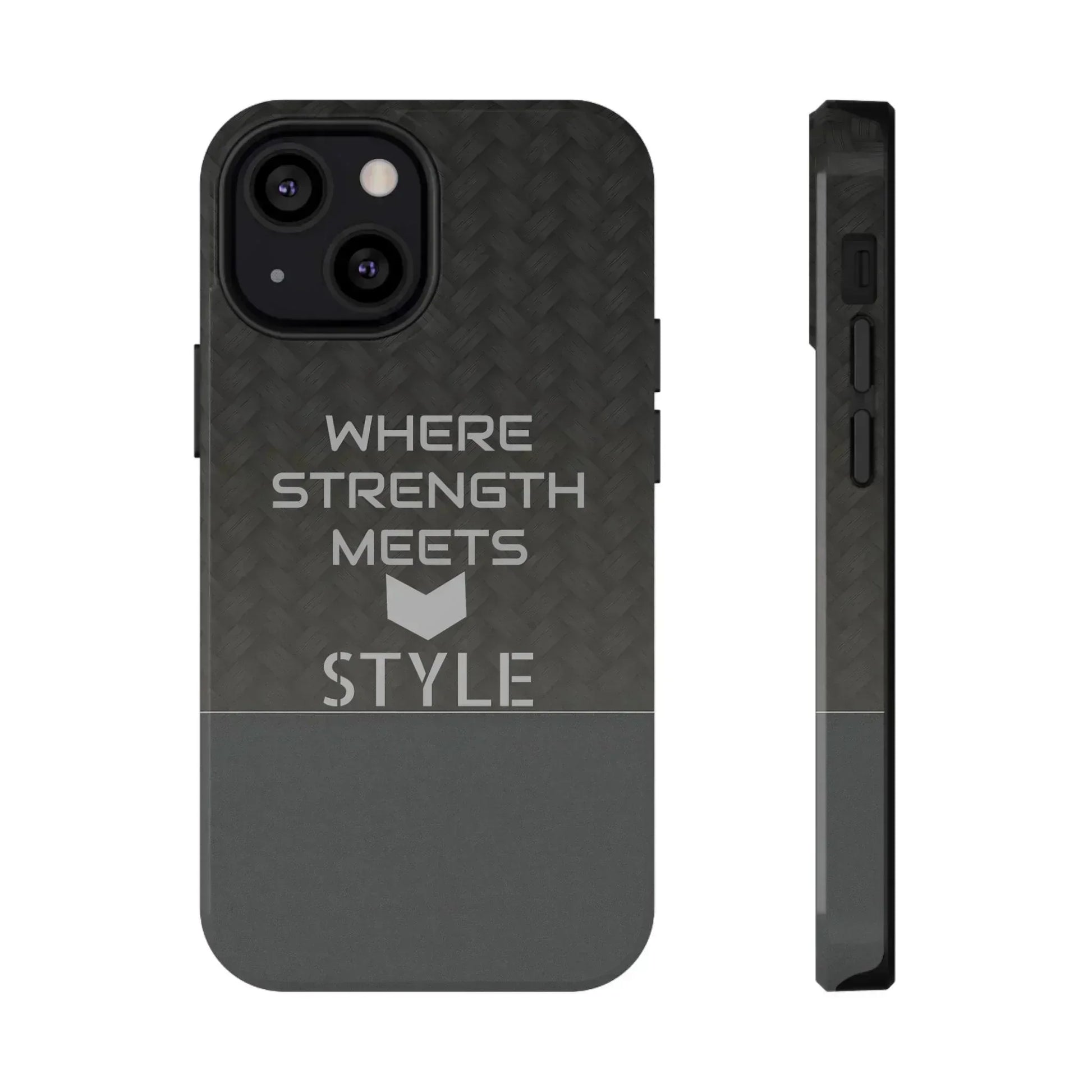 Gray Carbon Phone Case for iPhone 12-16 and Galaxy S21-S22 - KARARMDESIGN