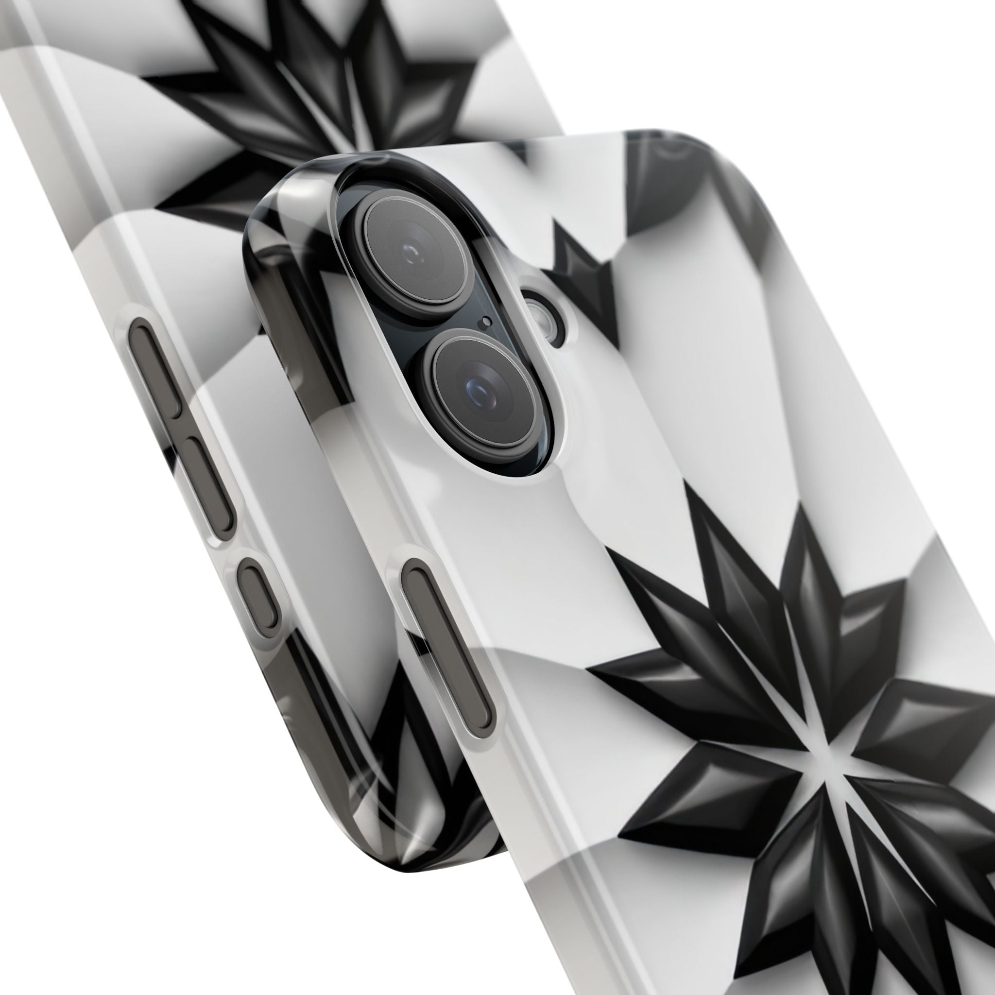Black & White Geometric Snap Case for iPhone & Samsung Galaxy