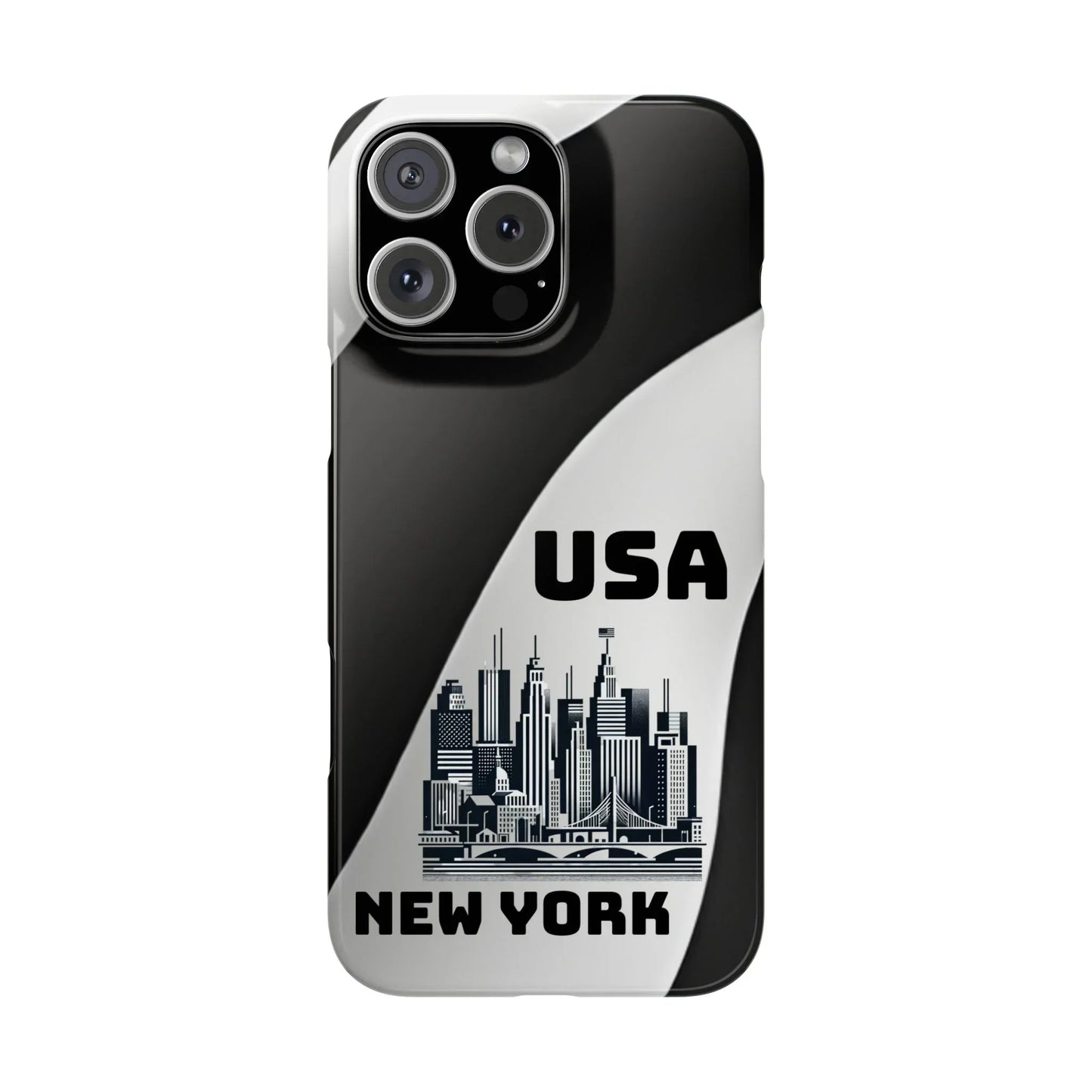 Monochrome New York City Skyline Phone Case for iPhone, Galaxy & Pixel - KarArmDesign