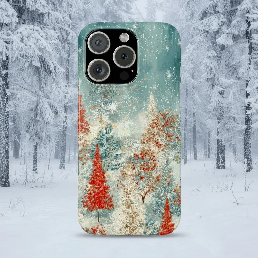 Snowy Forest Phone Case for iPhone 11-17 - KARARMDESIGN