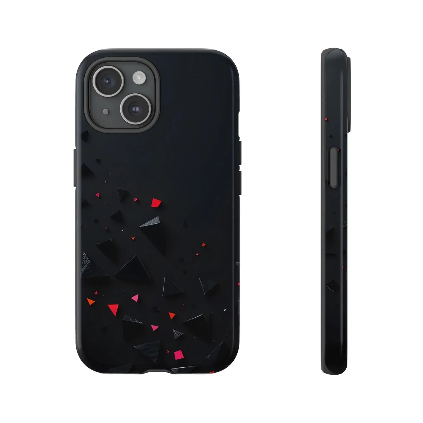 Black and Red Neon Phone Case for iPhone 8-16 and Pixel up to 9 Models - KarArmDesign