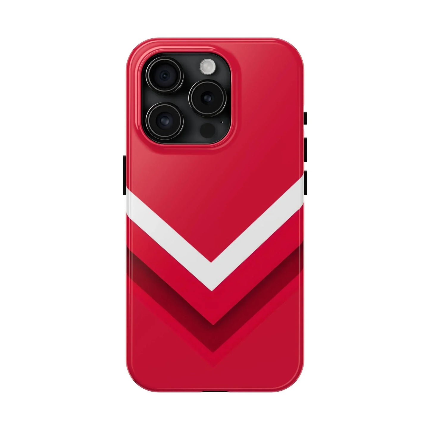 Red Chevron Armor – Tough Phone Case for iPhone 7–16 & Galaxy S21–S24 Models - KarArmDesign
