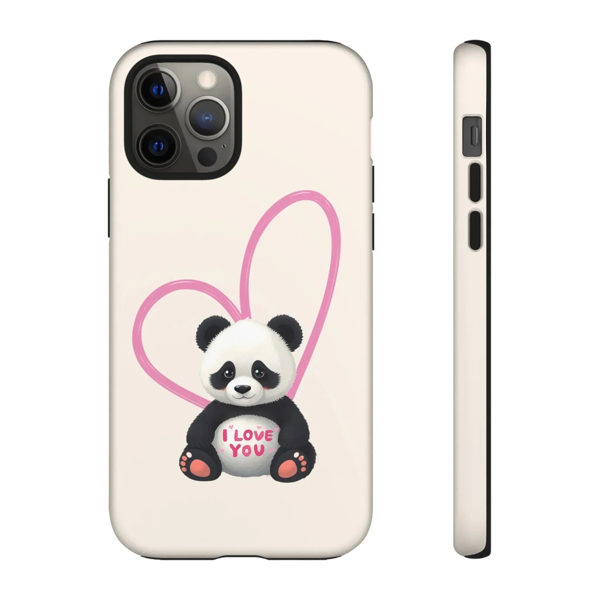 Cute Panda Heart Love Phone Case for iPhone 8-16 - KARARMDESIGN