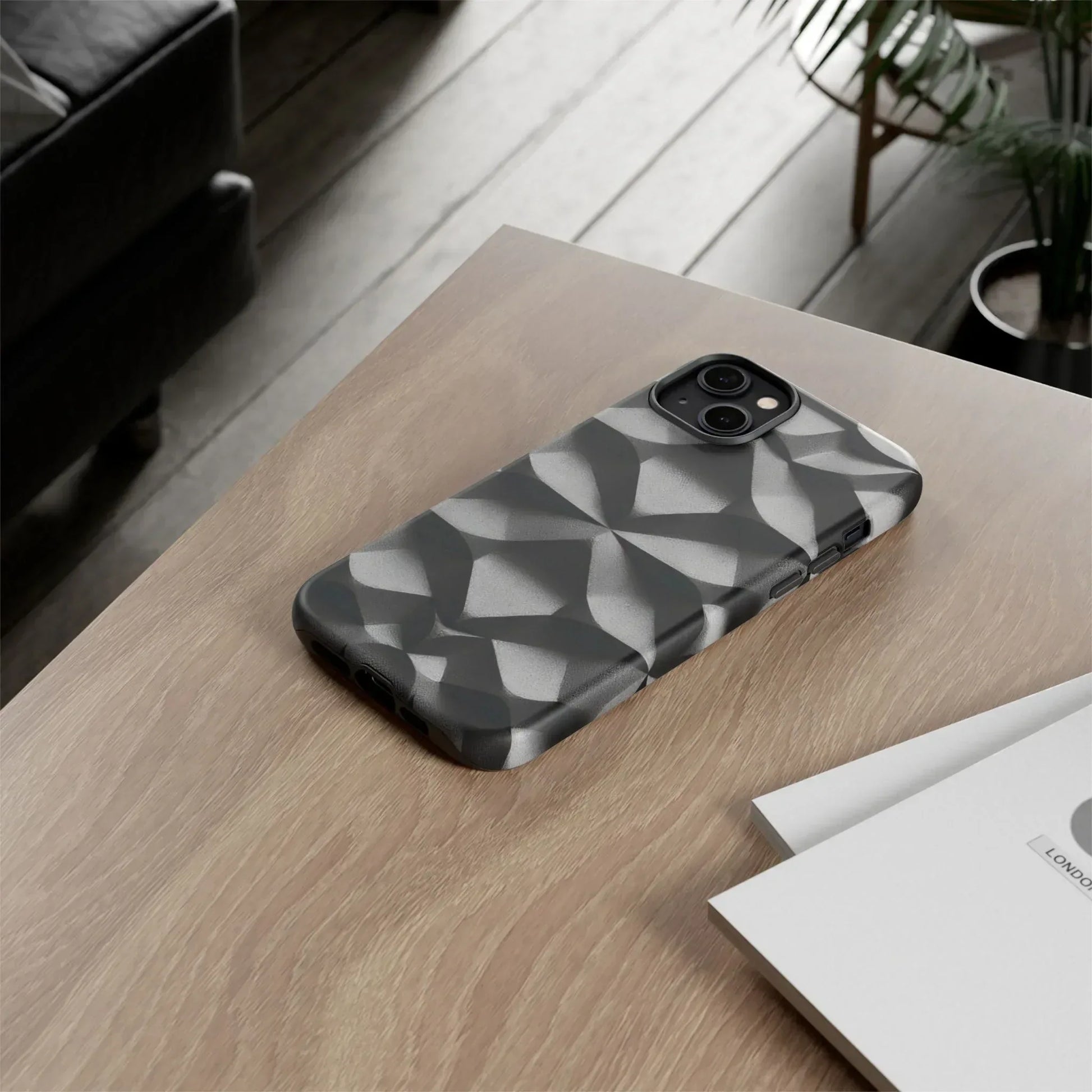 3D Geometric Phone Case for iPhone 8–17 - KARARMDESIGN