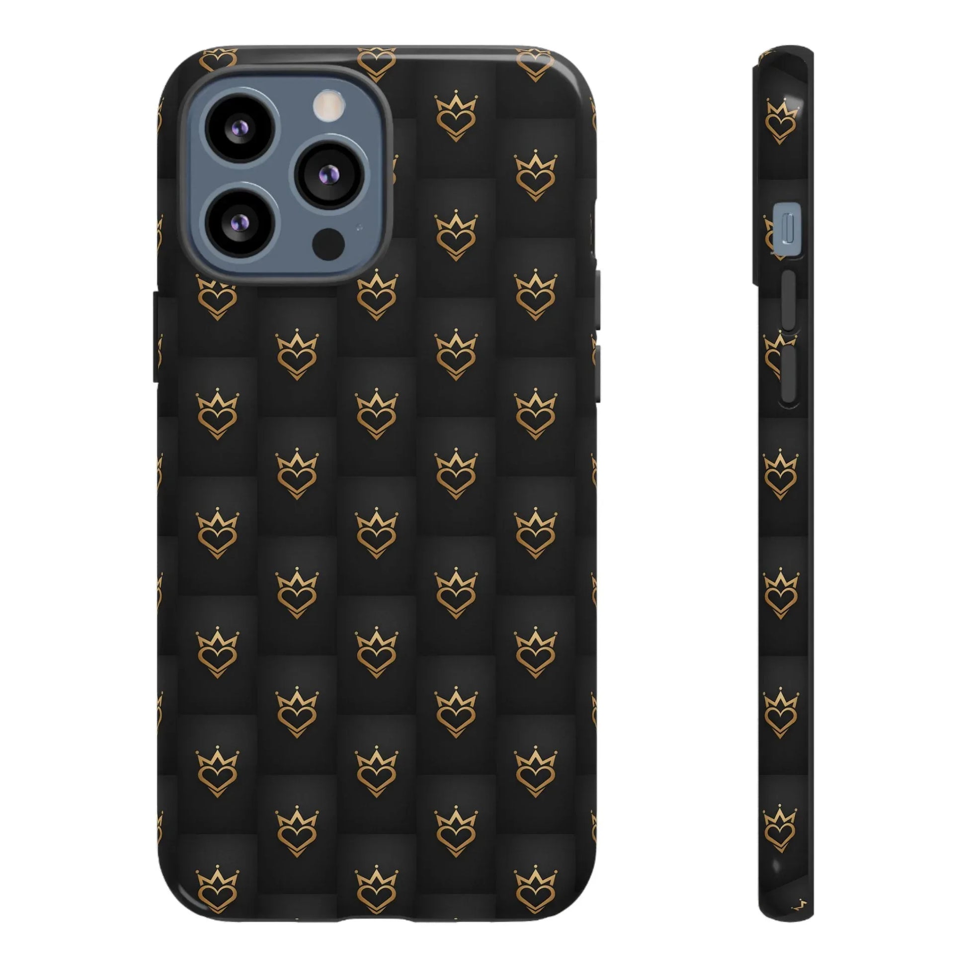Crowned Heart Doodle Phone Case for iPhone 11-17 & Galaxy S10-S25 - KARARMDESIGN