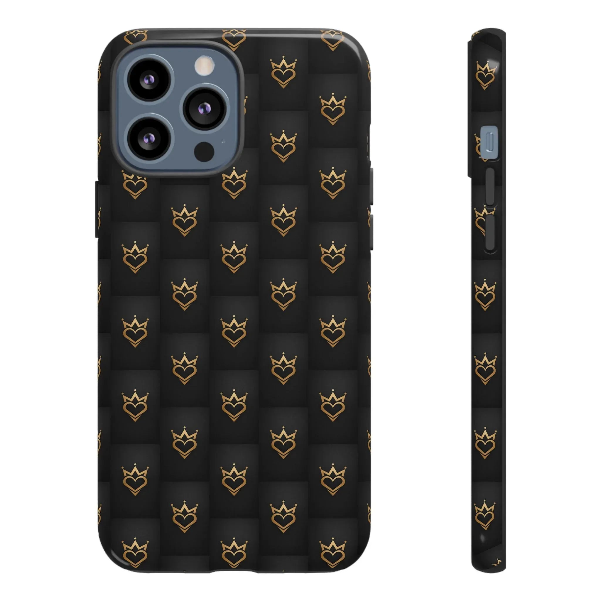 Crowned Heart Doodle Phone Case for iPhone 11-17 & Galaxy S10-S25 - KARARMDESIGN