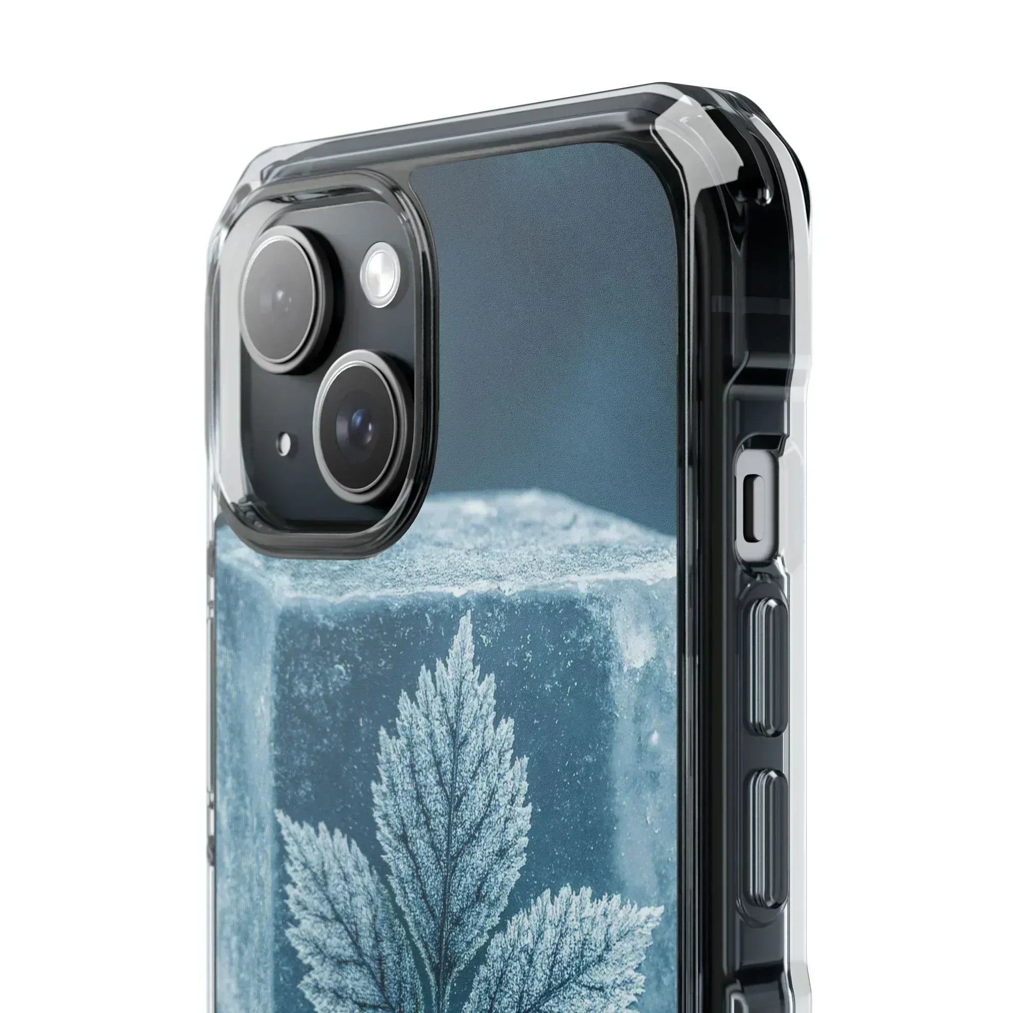 Frozen Leaf Inside Ice Cube - Phone Case for iPhone 14-16 - KARARMDESIGN