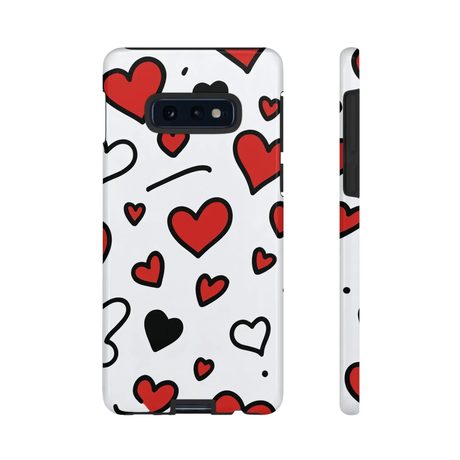 Scattered Hearts Phone Case for iPhone 11-17 and Galaxy S10-S25 - KARARMDESIGN
