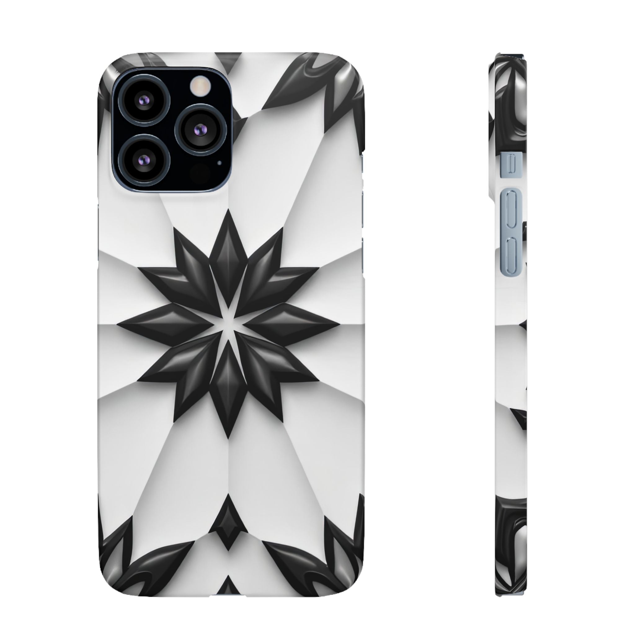 Black & White Geometric Snap Case for iPhone & Samsung Galaxy