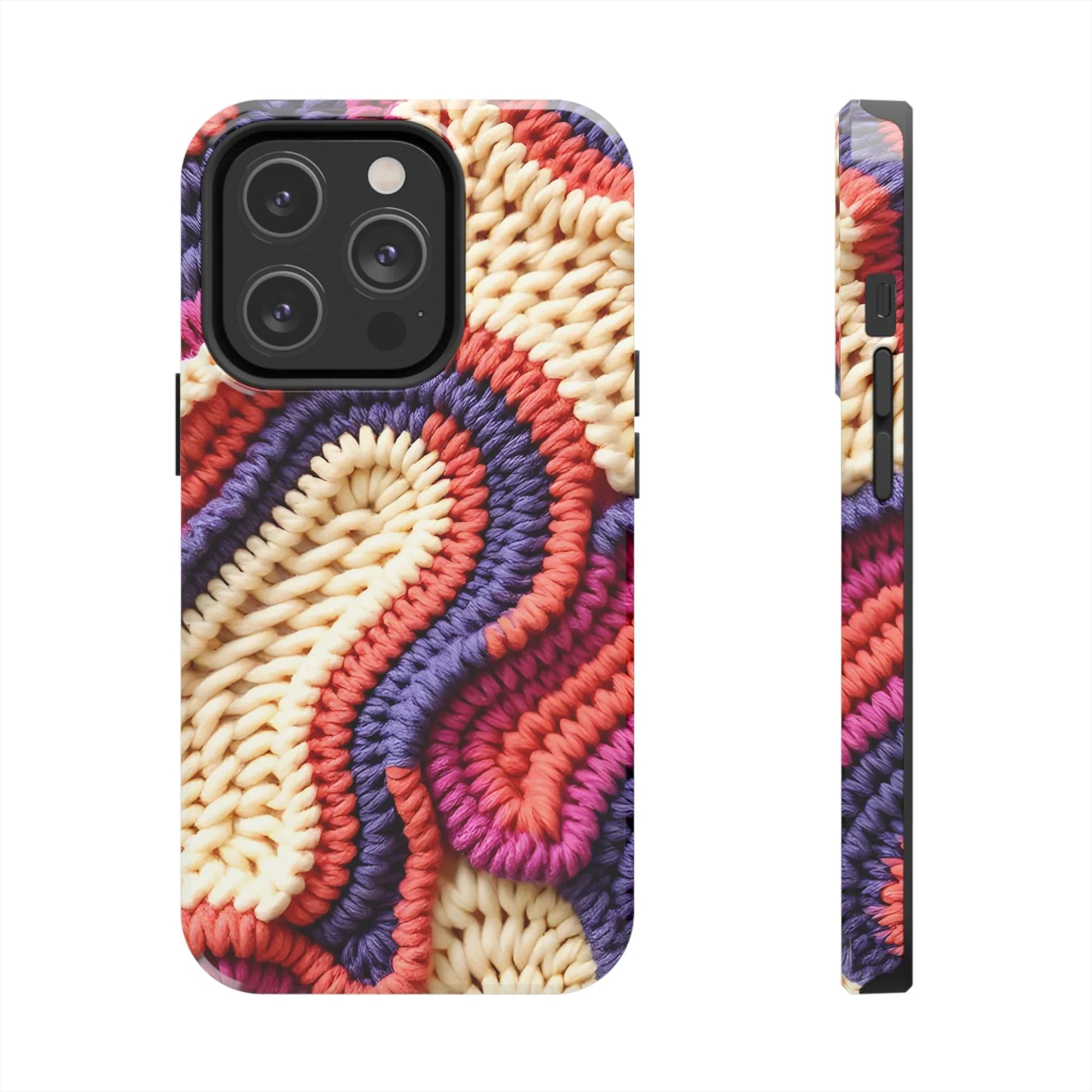 Handwoven Textile Art Phone Case for iPhone 11-17 and Galaxy S21-S25 - KARARMDESIGN