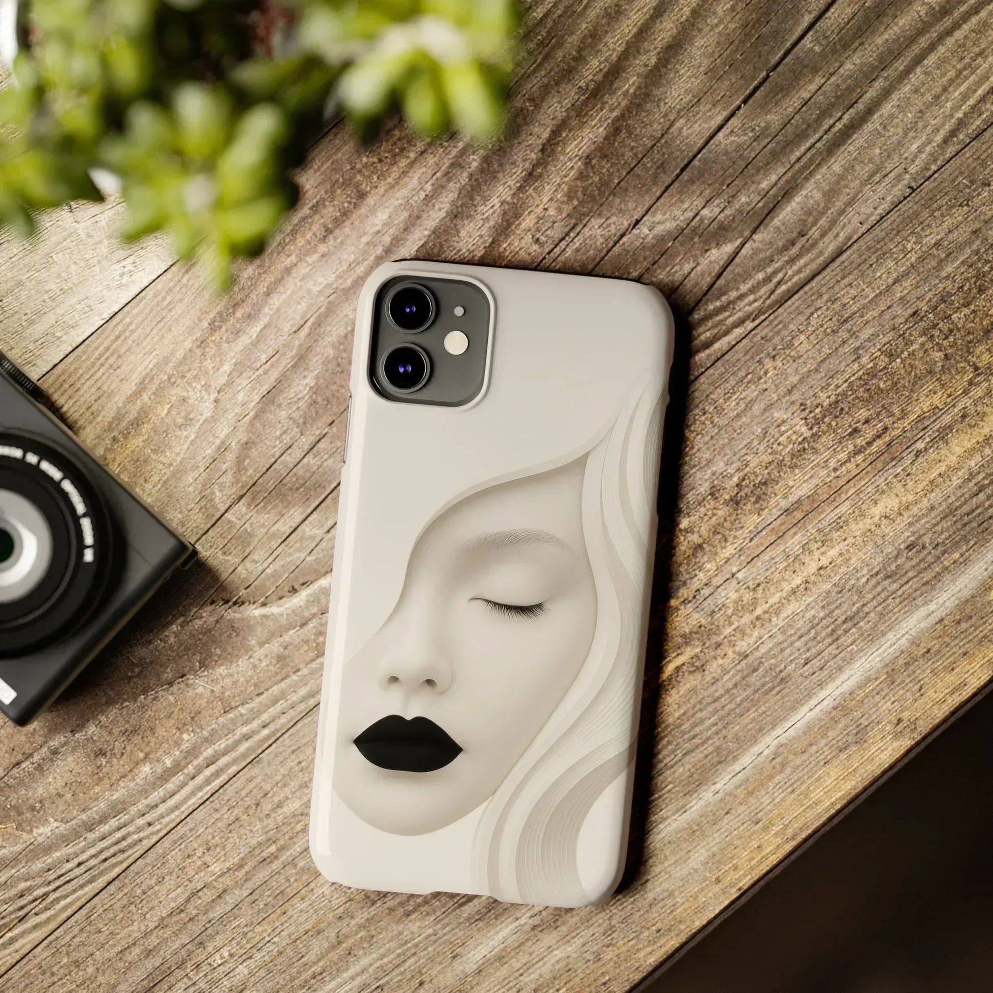 Minimalist Face Phone Case for iPhone 11-17 - KARARMDESIGN