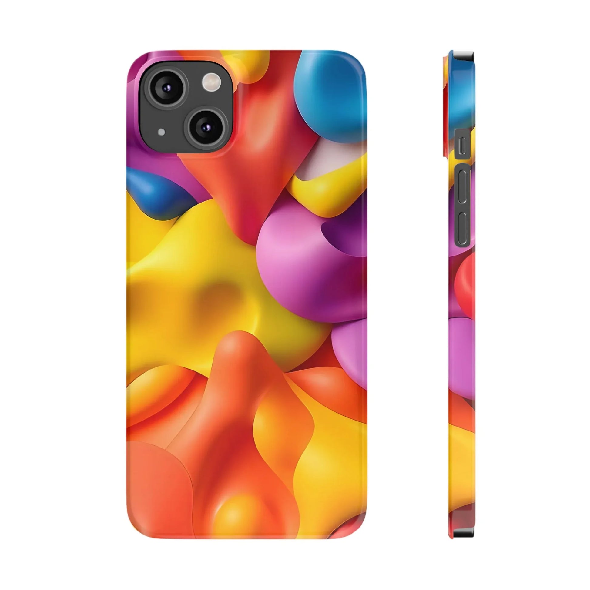 Vibrant Abstract Color Phone Case for iPhone 11-16 - KARARMDESIGN