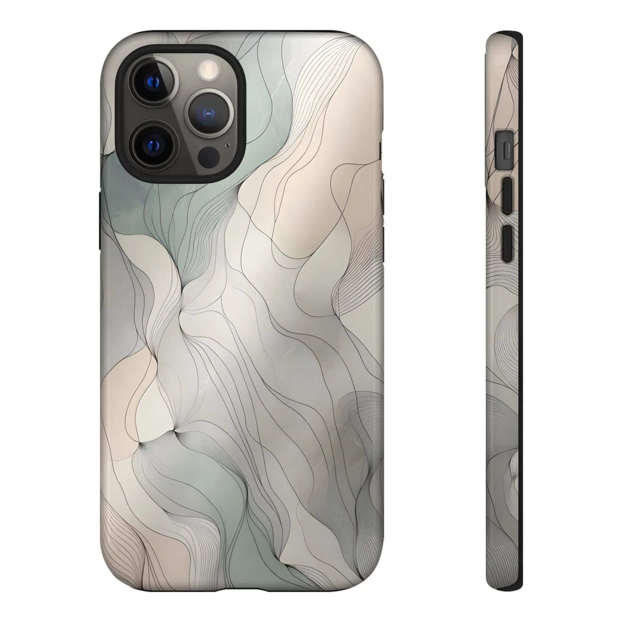 Pastel Wave Phone Case – Minimalist Design for iPhone & Pixel - KARARMDESIGN