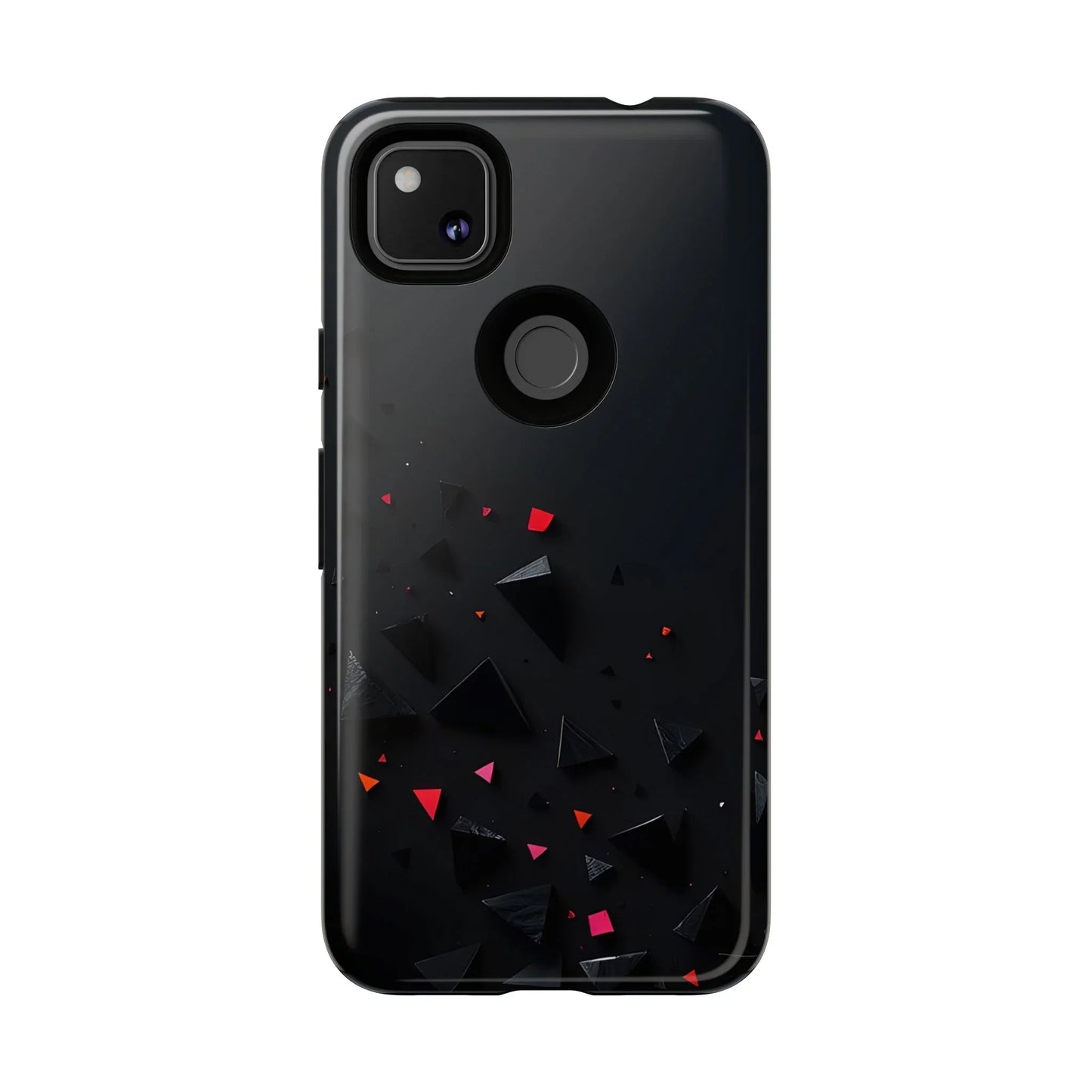 Black and Red Neon Phone Case for iPhone 8-16 and Pixel up to 9 Models - KarArmDesign