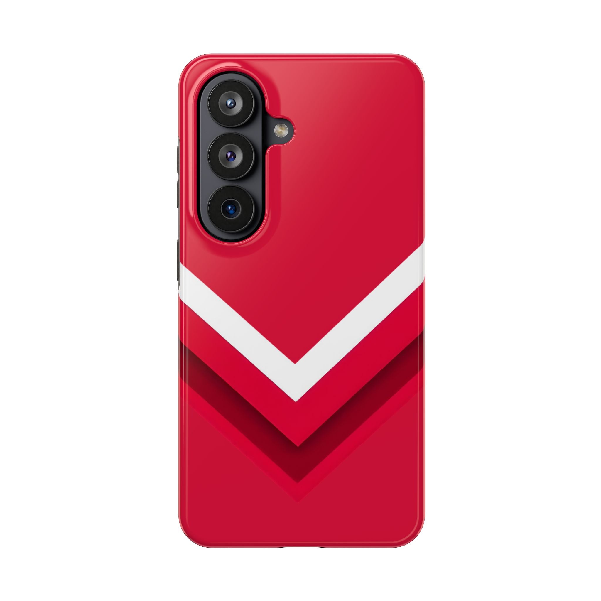 Red Chevron Armor Phone Case for iPhone 11–16 & Galaxy S21–S24
