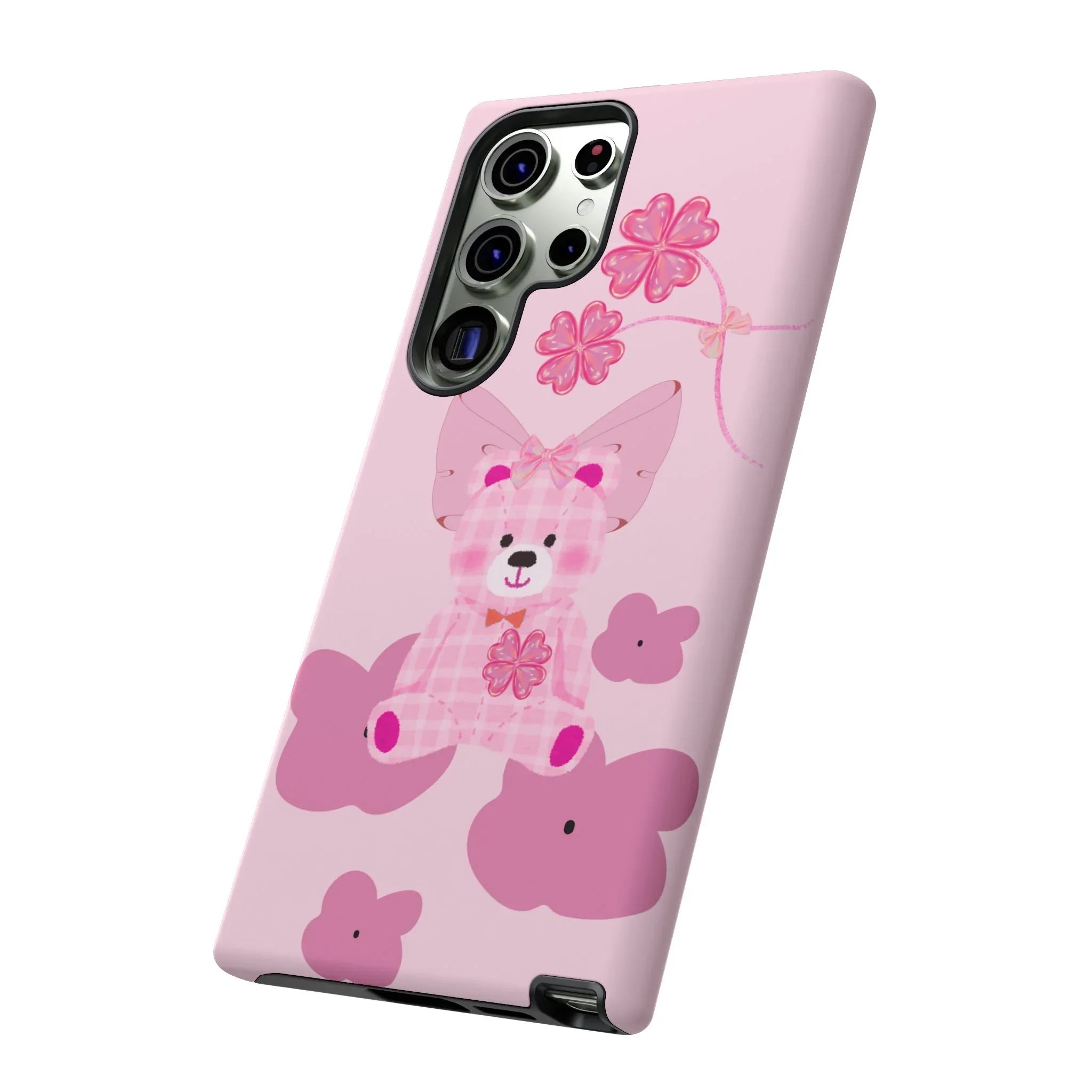 Pink Teddy Bear Phone Cases for iPhone, Pixel and Galaxy - KARARMDESIGN
