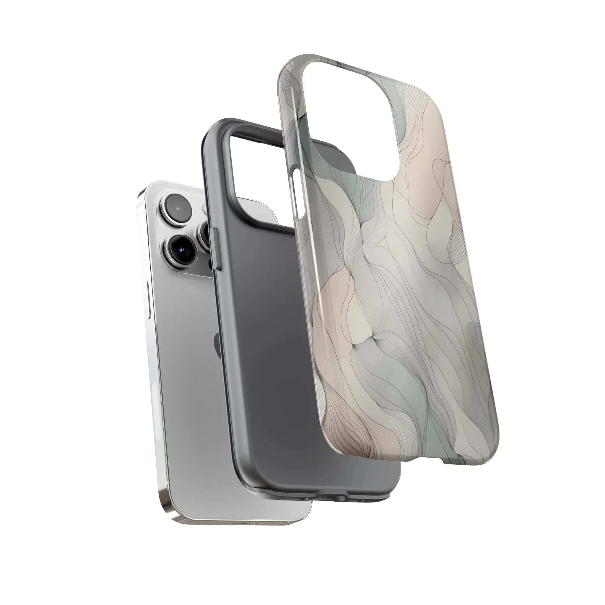 Pastel Wave Phone Case – Minimalist Design for iPhone & Pixel - KARARMDESIGN