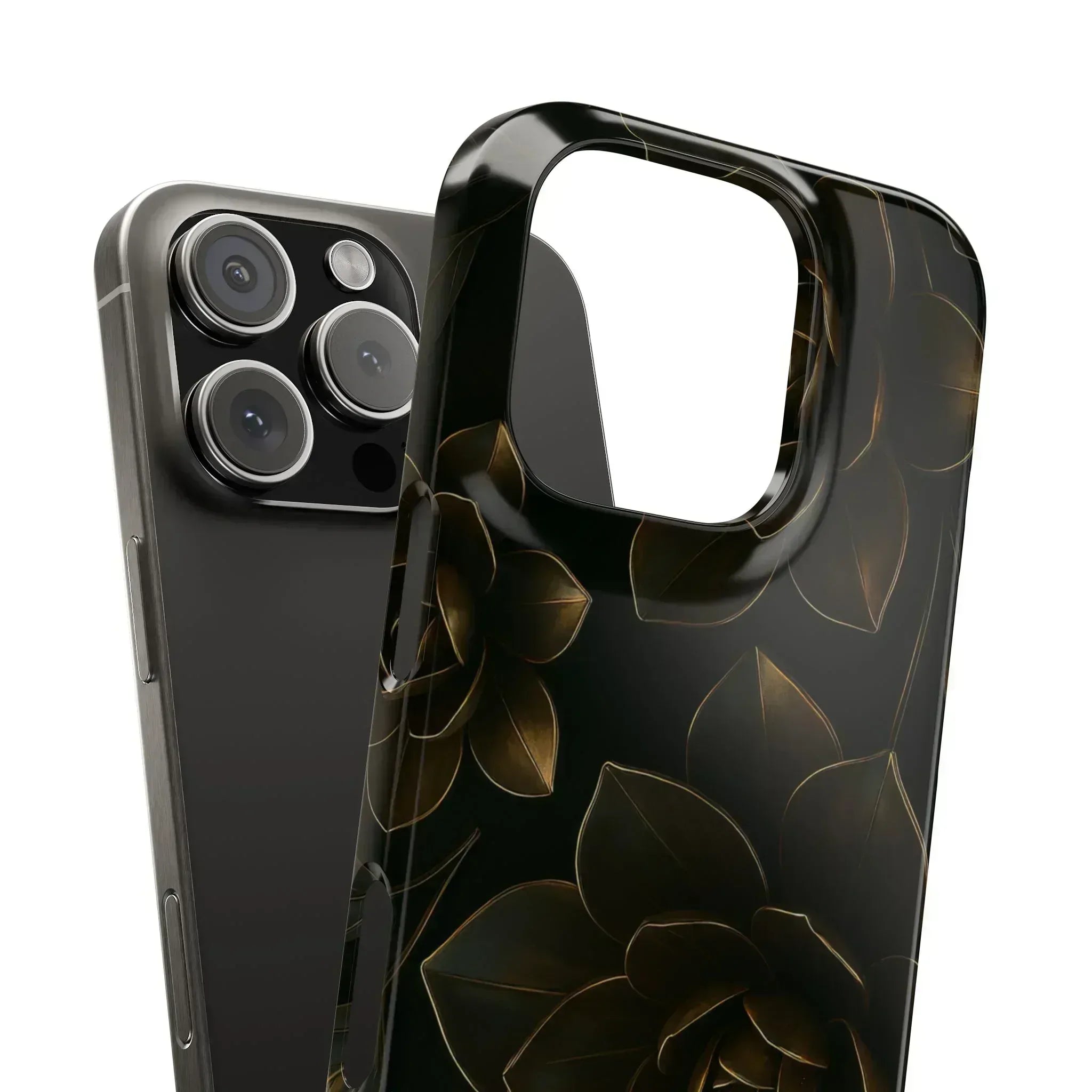 Metal Flower Phone Case for iPhone 8-16 and Galaxy S20-S24 - KARARMDESIGN