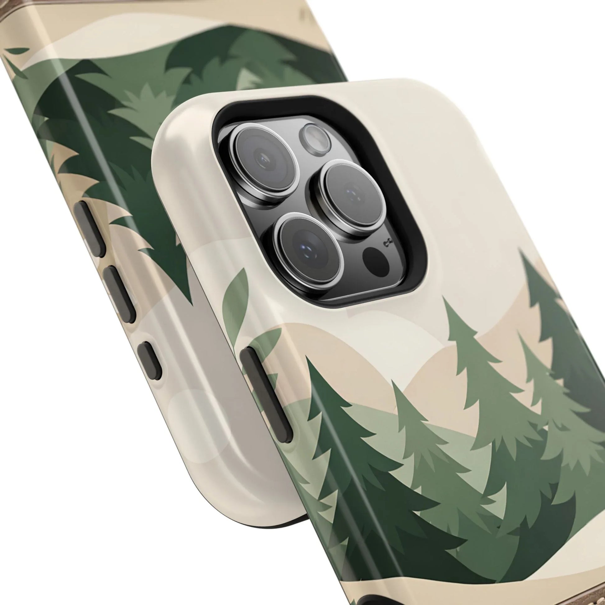 Forest Leather Phone Case for iPhone 11-17 and Galaxy S21-S25 - KARARMDESIGN