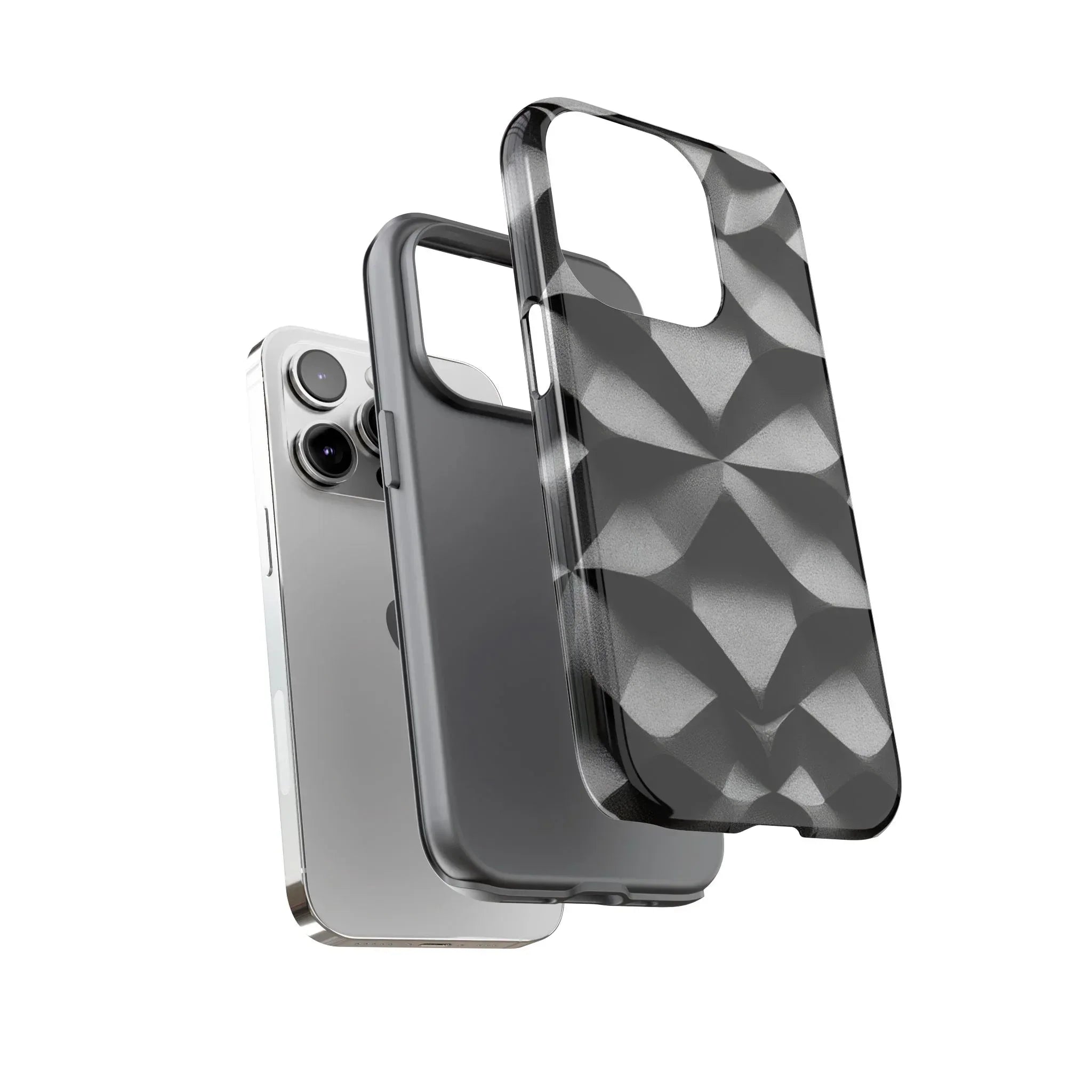 3D Geometric Phone Case for iPhone 8–17 - KARARMDESIGN