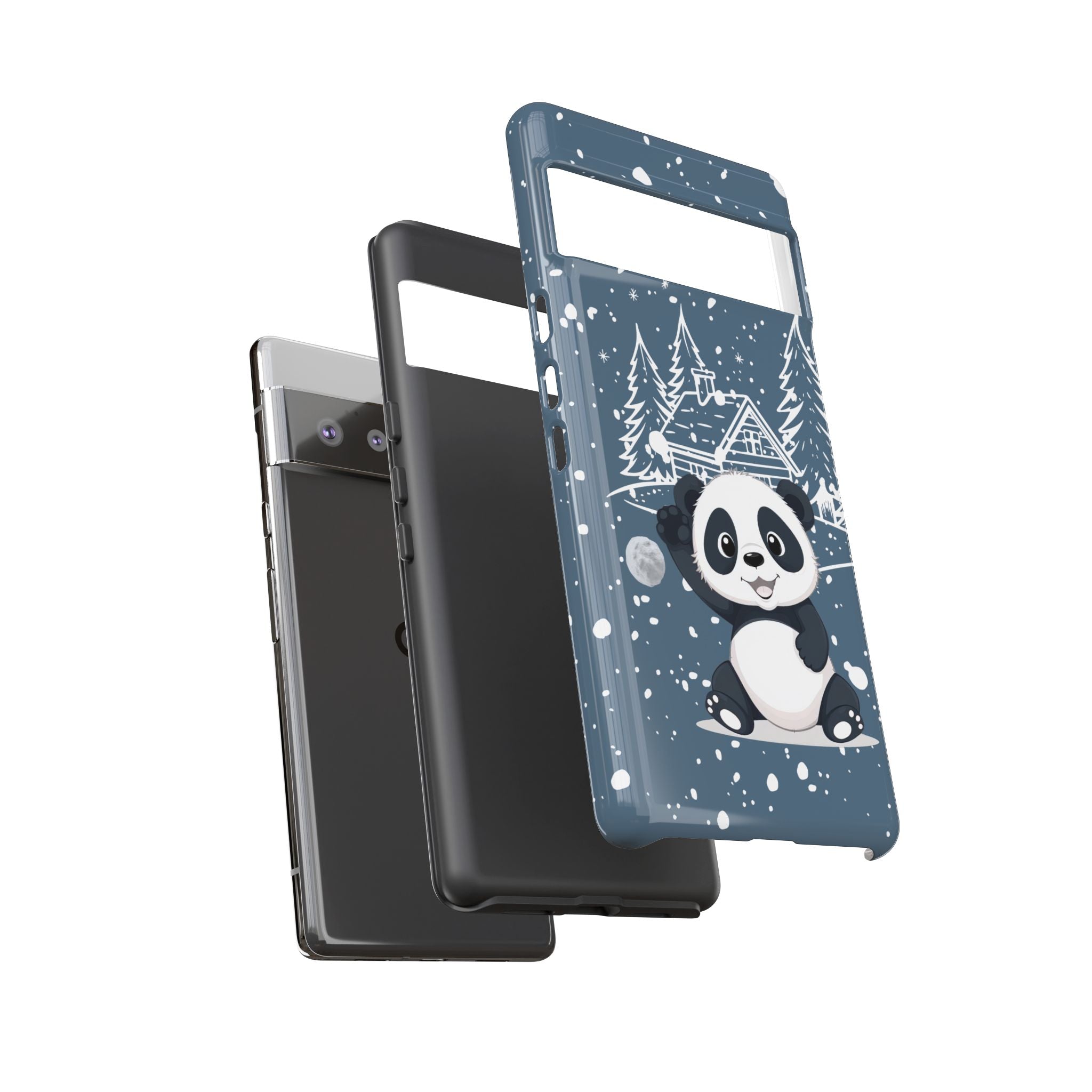 Cute Panda Phone Case for Samsung Galaxy S20–S26 & Google Pixel 6–9
