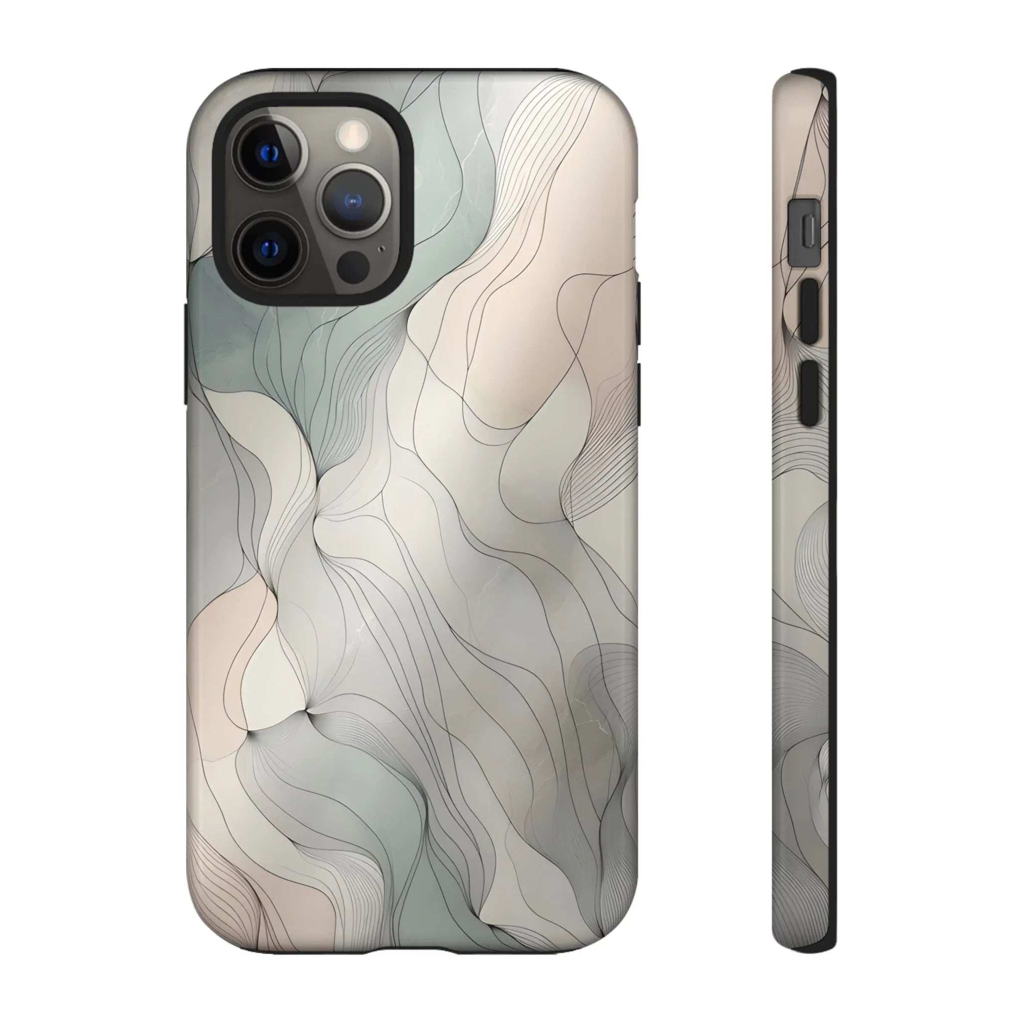 Pastel Wave Phone Case – Minimalist Design for iPhone & Pixel - KARARMDESIGN